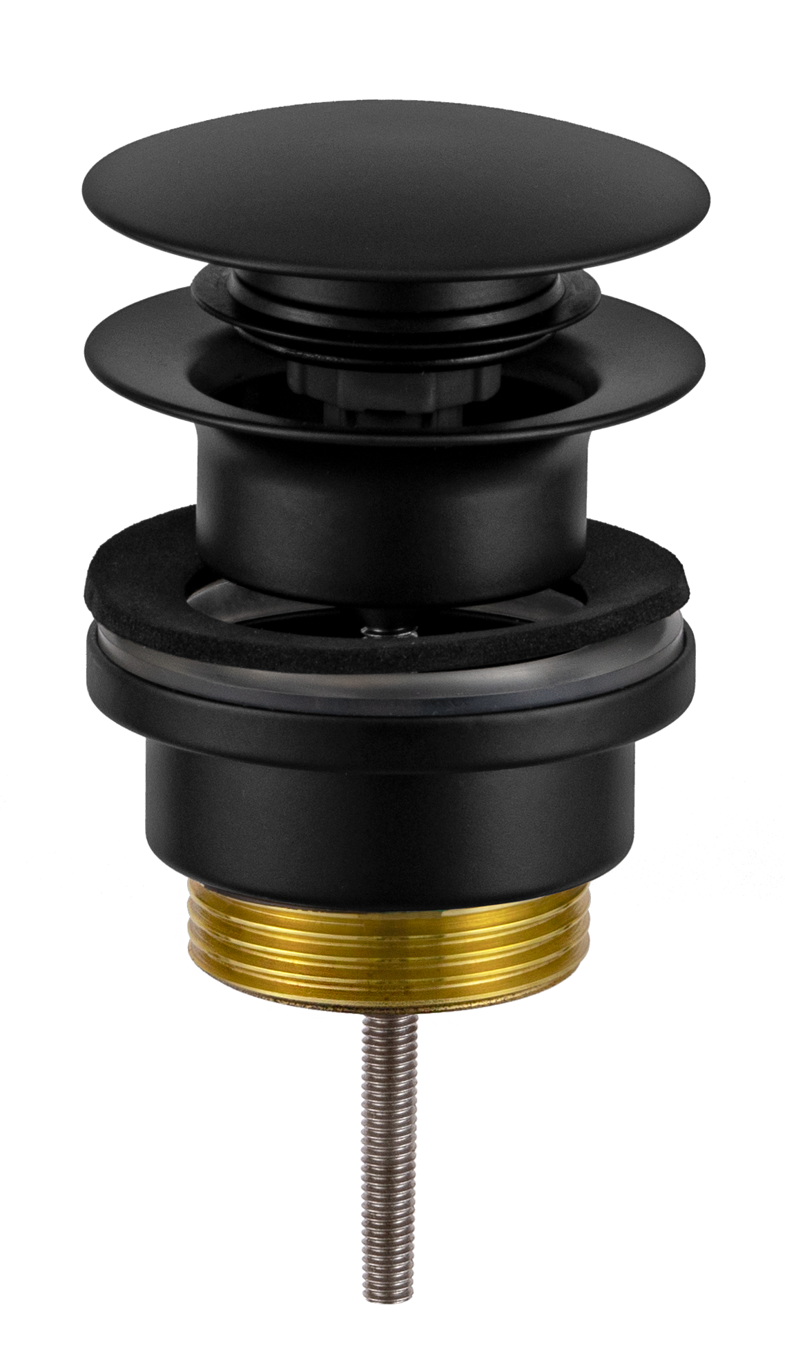 Донный клапан универсальный 1”1/4 Remer 905CCR114NO, черный матовый