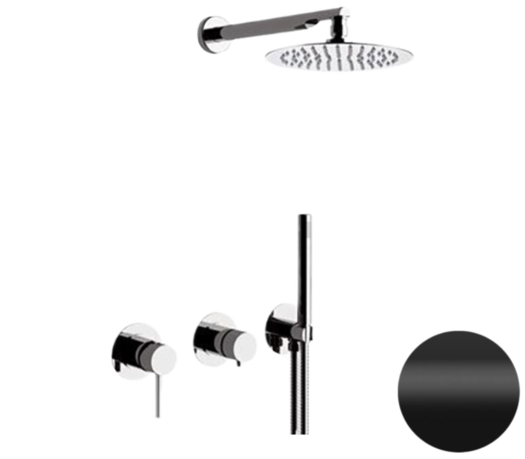 Душевая система Remer X Style X96S02NO, черный матовый