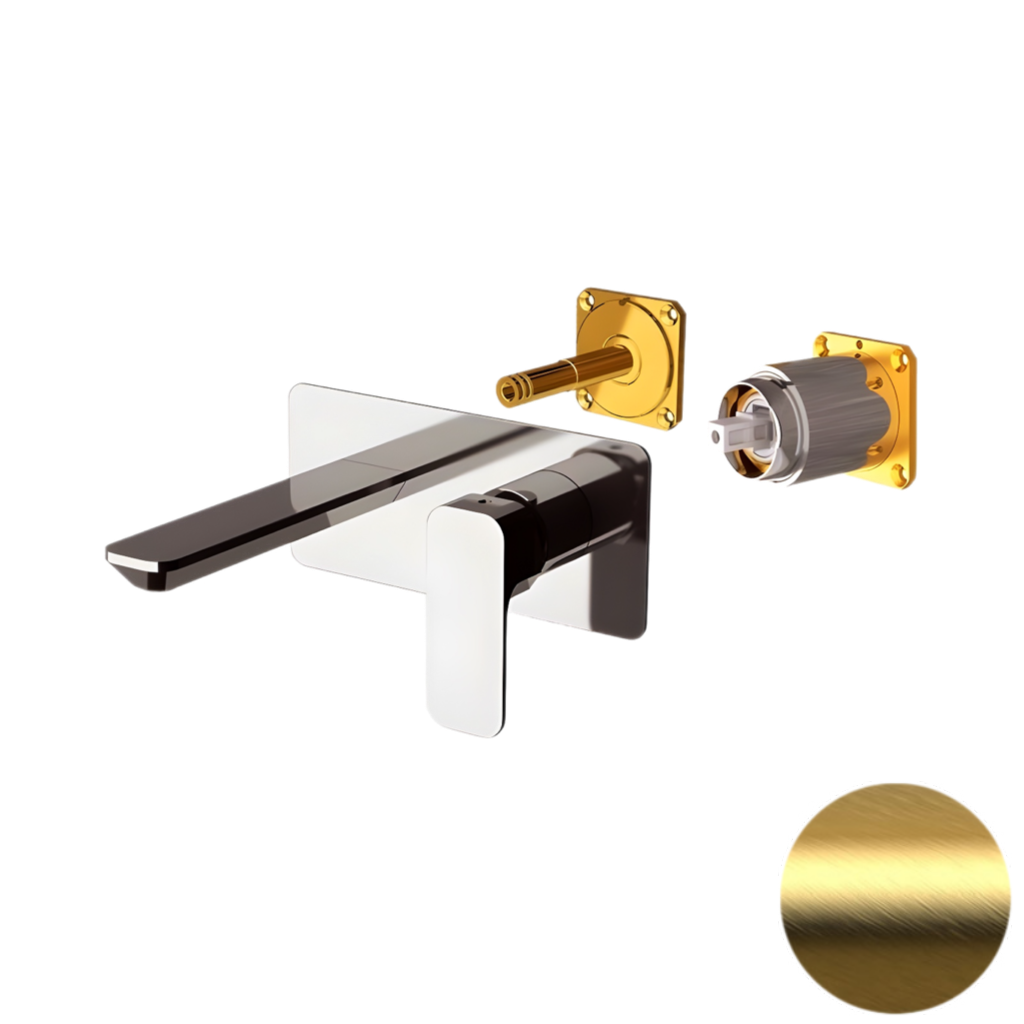 Смеситель для раковины Daniel Tiara TA632KBDP, золото брашированное