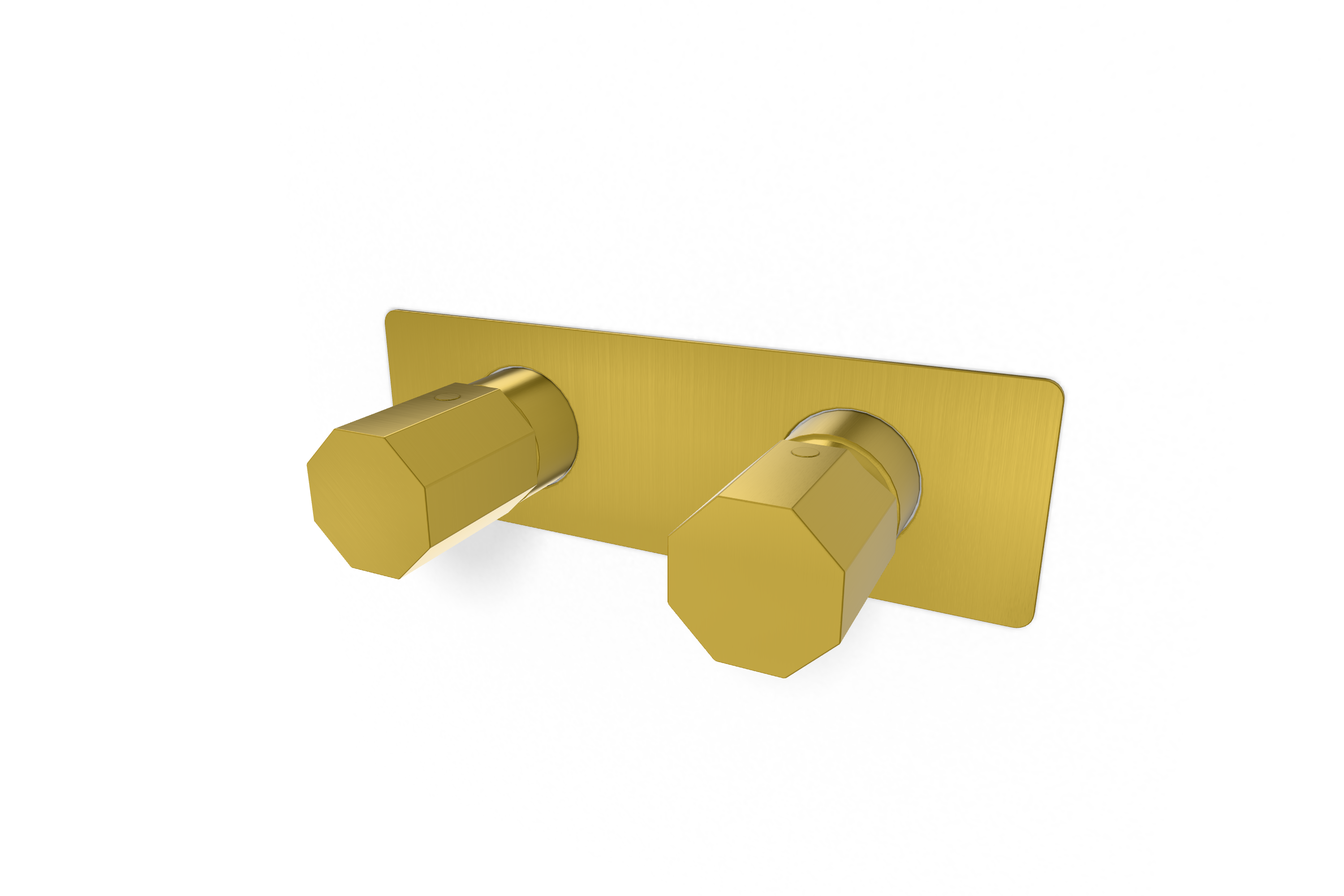 Смеситель для душа Remer Ottagono ON93ZWBHS, латунь брашированная PVD