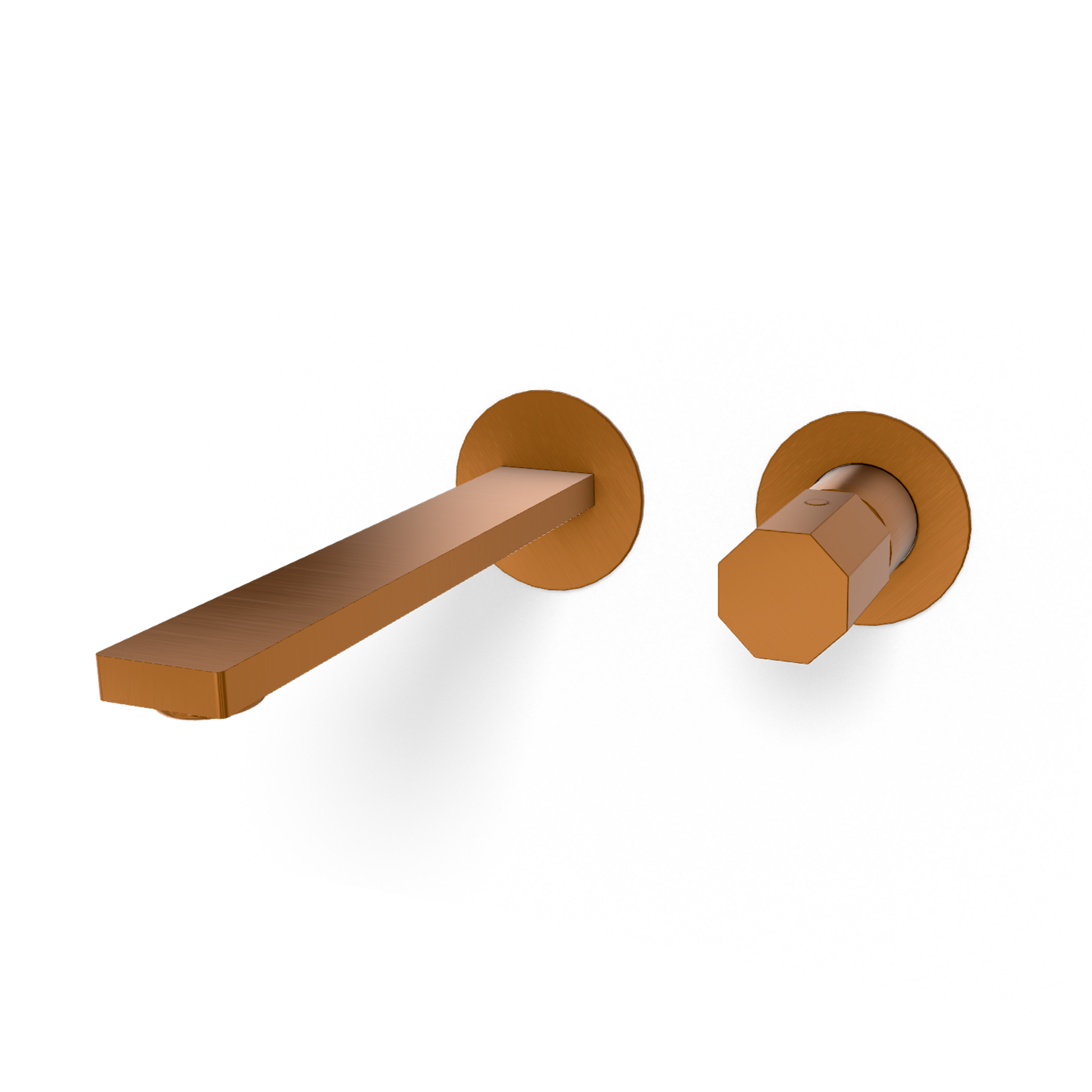 Смеситель для раковины Remer Ottagono ON15PWBCU, медь брашированная PVD