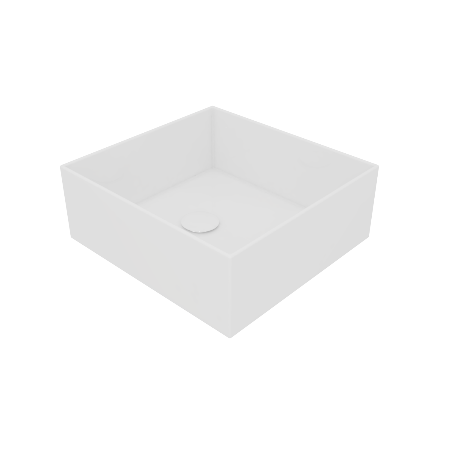 Раковина накладная 33х35 см GSG Ceramic Design Box BXLA33001, белый матовый