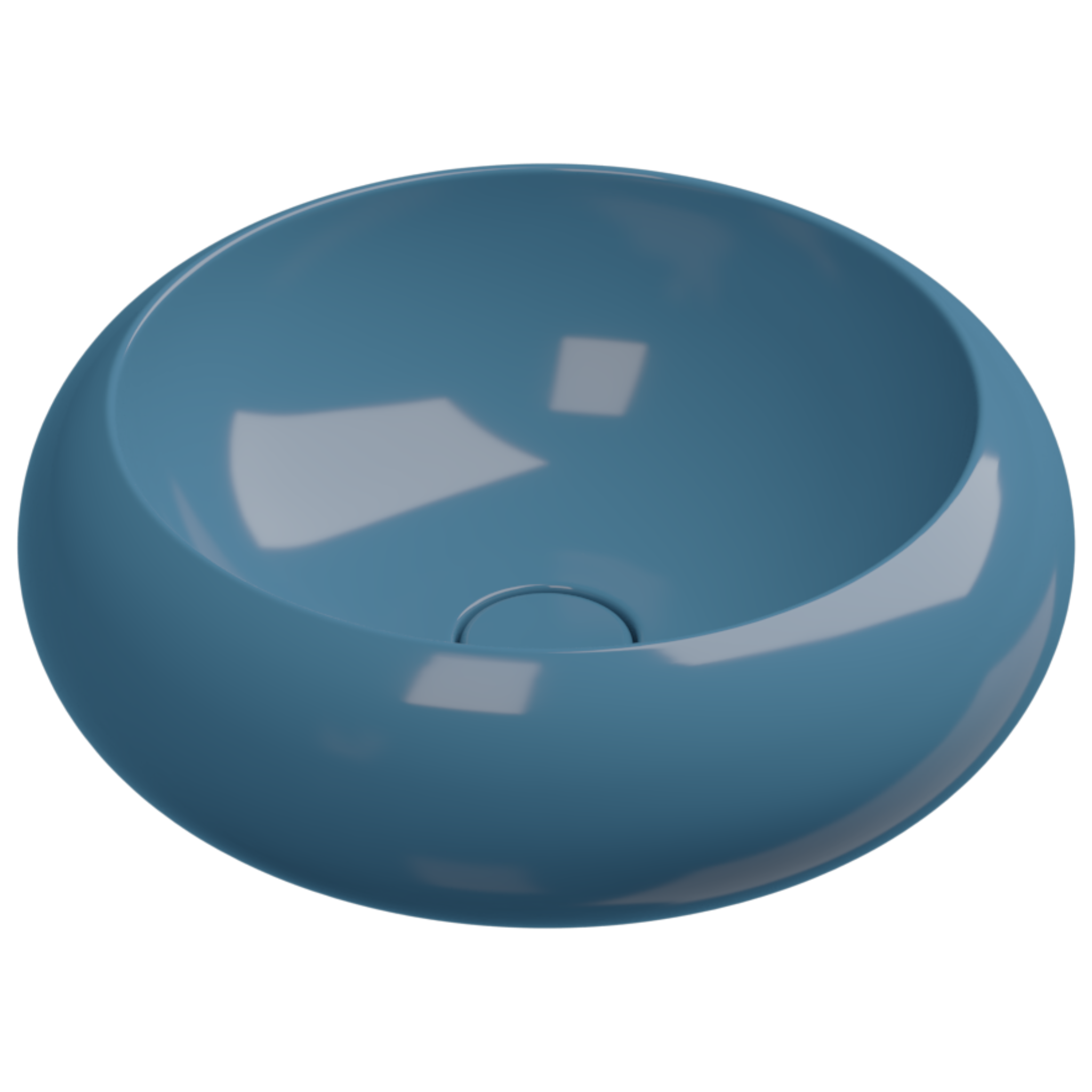 Раковина накладная 42 см GSG Ceramic Design Petra PELAV42040, Denim Glossy