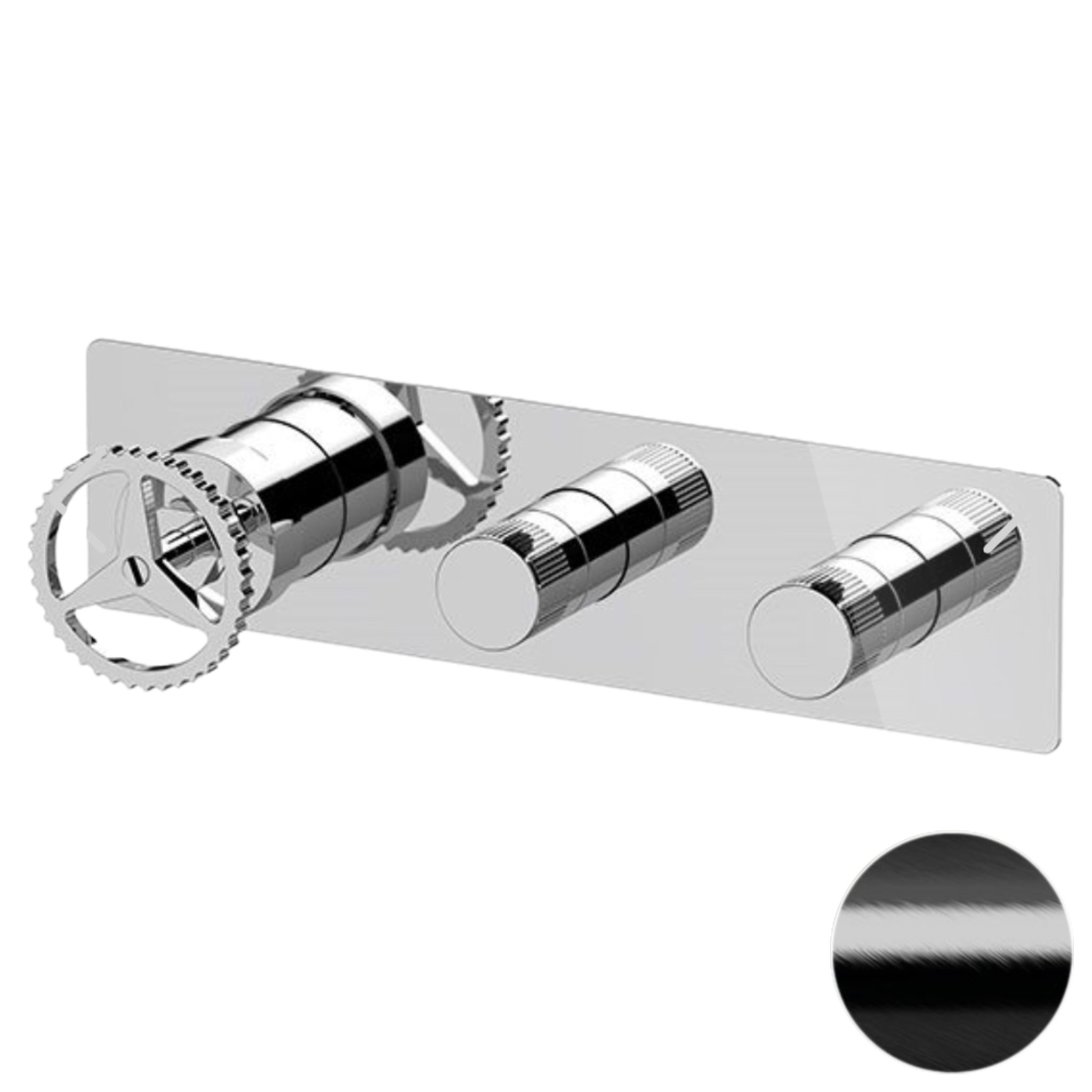 Смеситель для душа Remer Chrono CH98D2WBCFP, черный брашированный хром