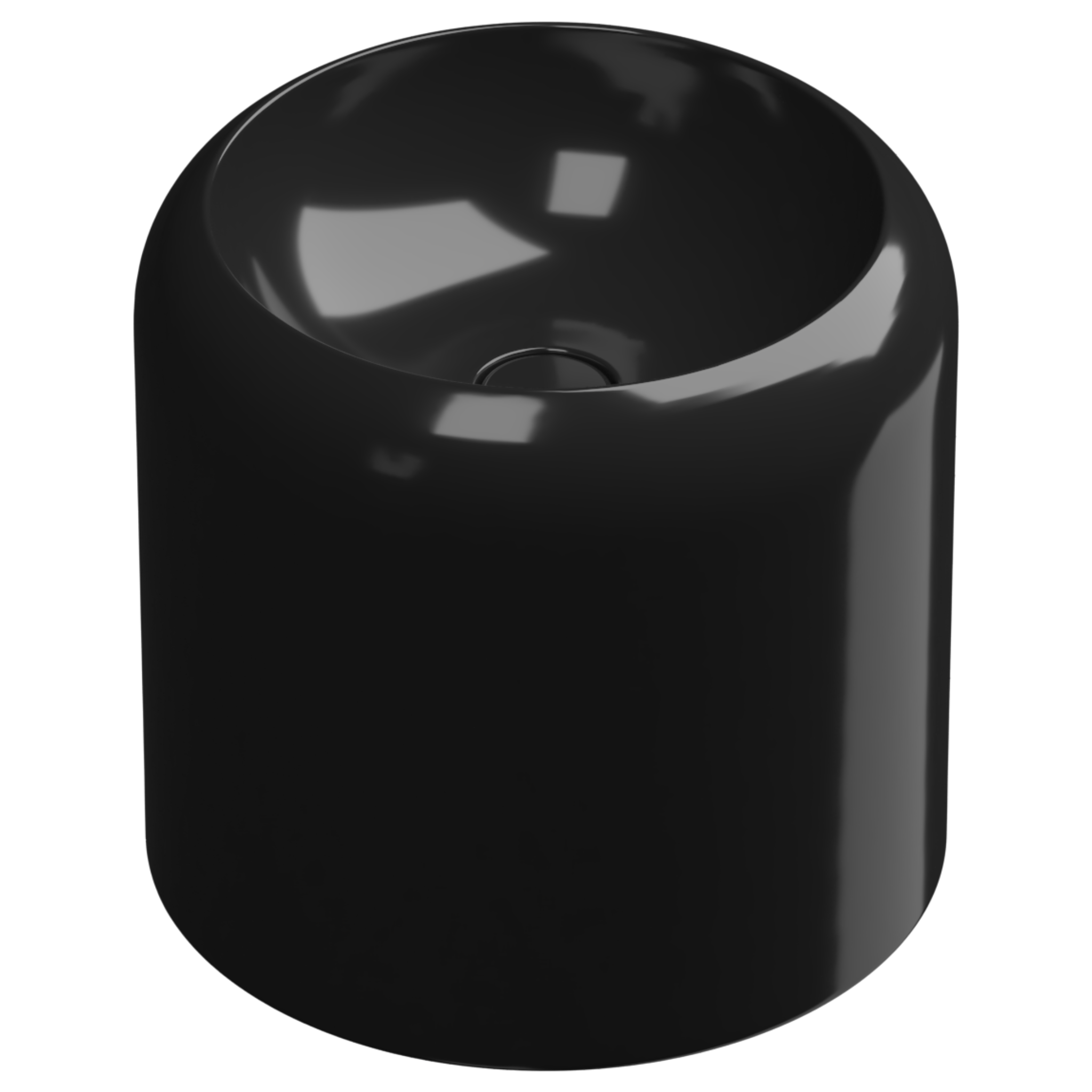 Раковина накладная 42 см GSG Ceramic Design Petra PELAVSECOLFS002, черный глянцевый