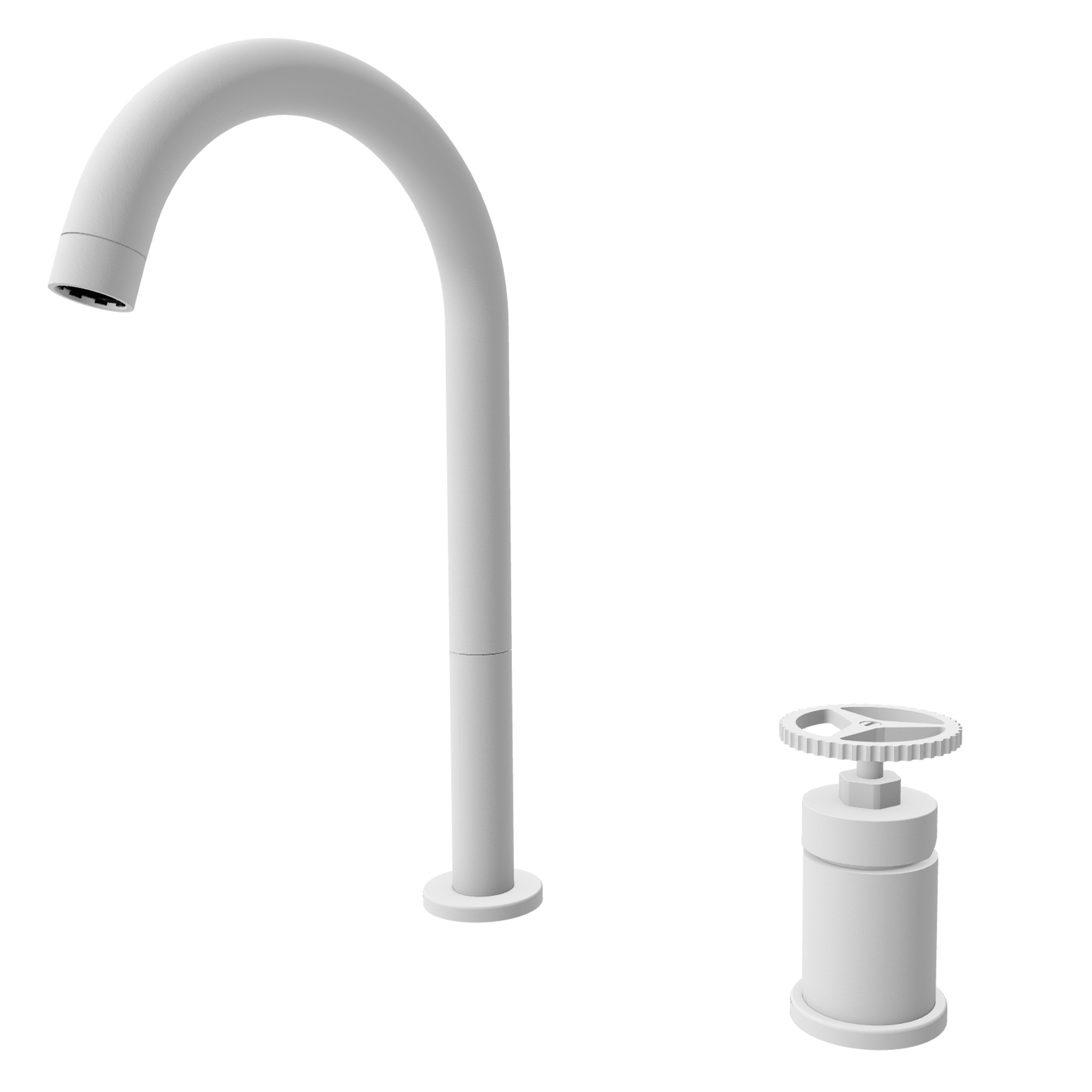 Смеситель для раковины Remer Chrono CH57LBO, белый матовый