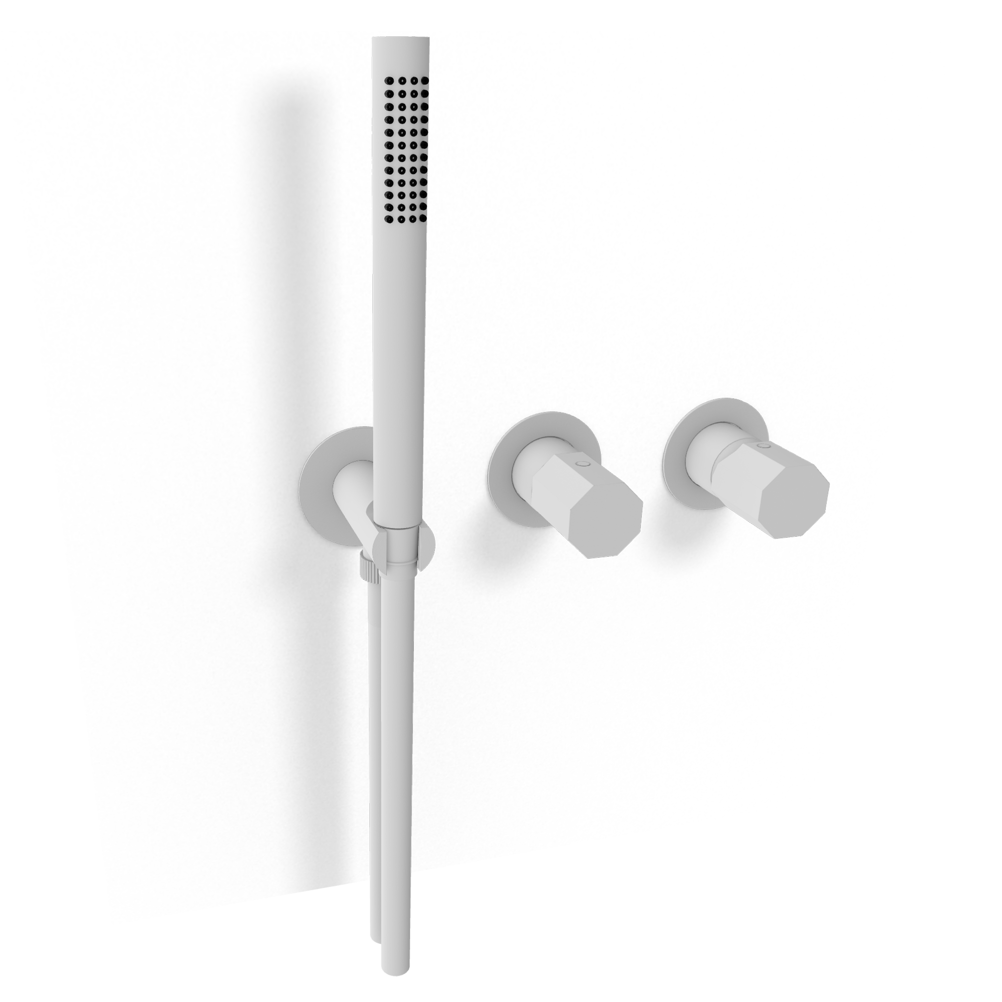 Смеситель для душа Remer Ottagono ON97D3PWBBO, белый матовый