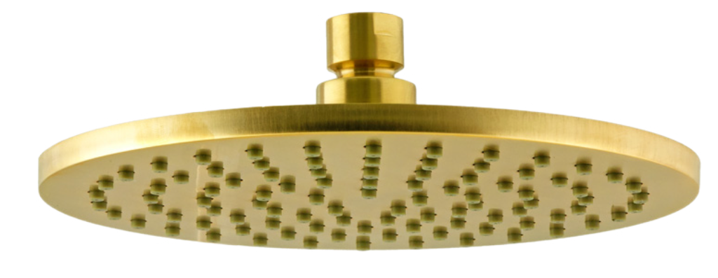 Верхний душ 20 см с шарнирным соединением Remer 359MM20BGX, золото брашированное