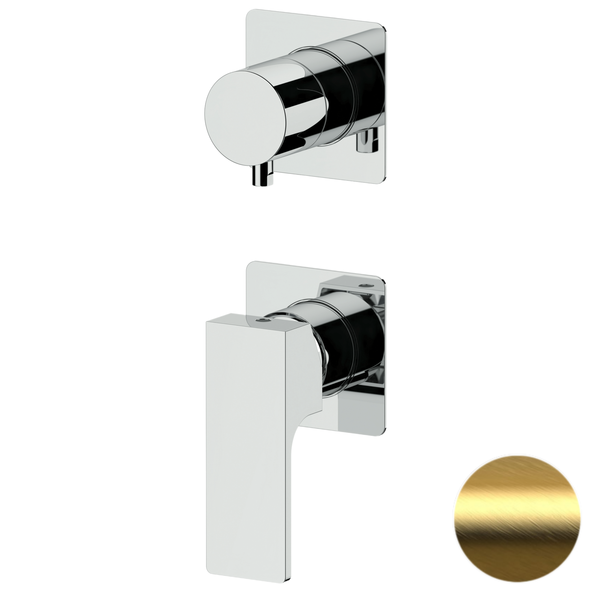 Смеситель для душа Remer Absolute AU92PWBBG, золото брашированное