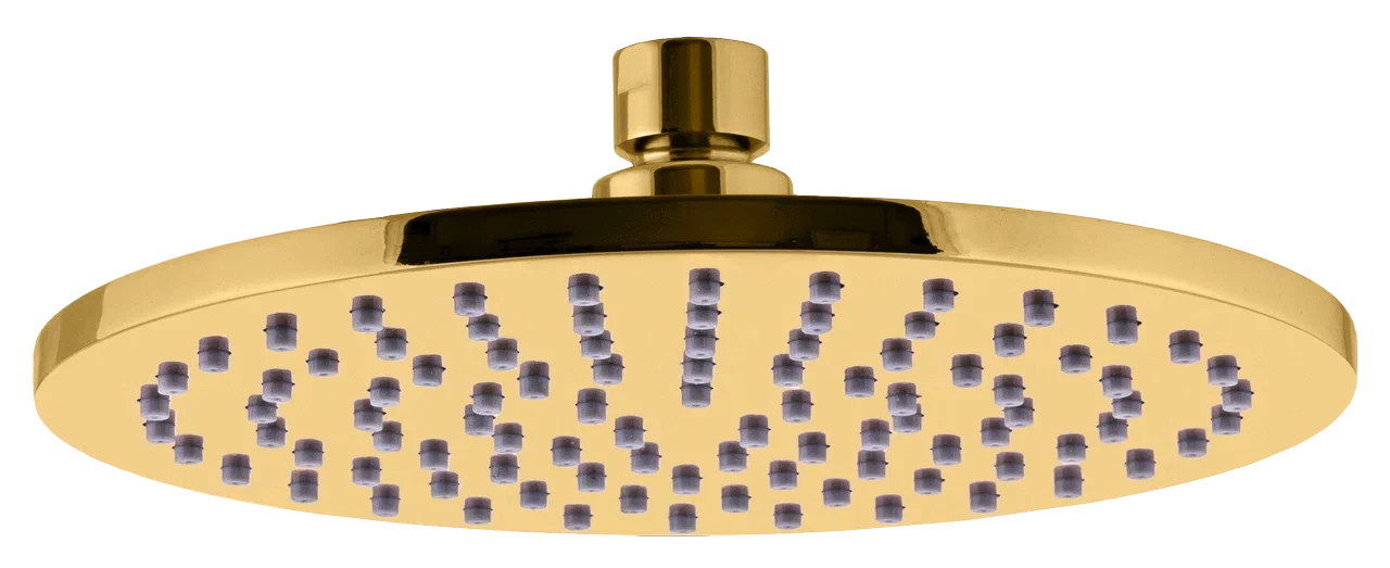 Верхний душ 20 см с шарнирным соединением Remer 359MM20DOX, золото глянцевое