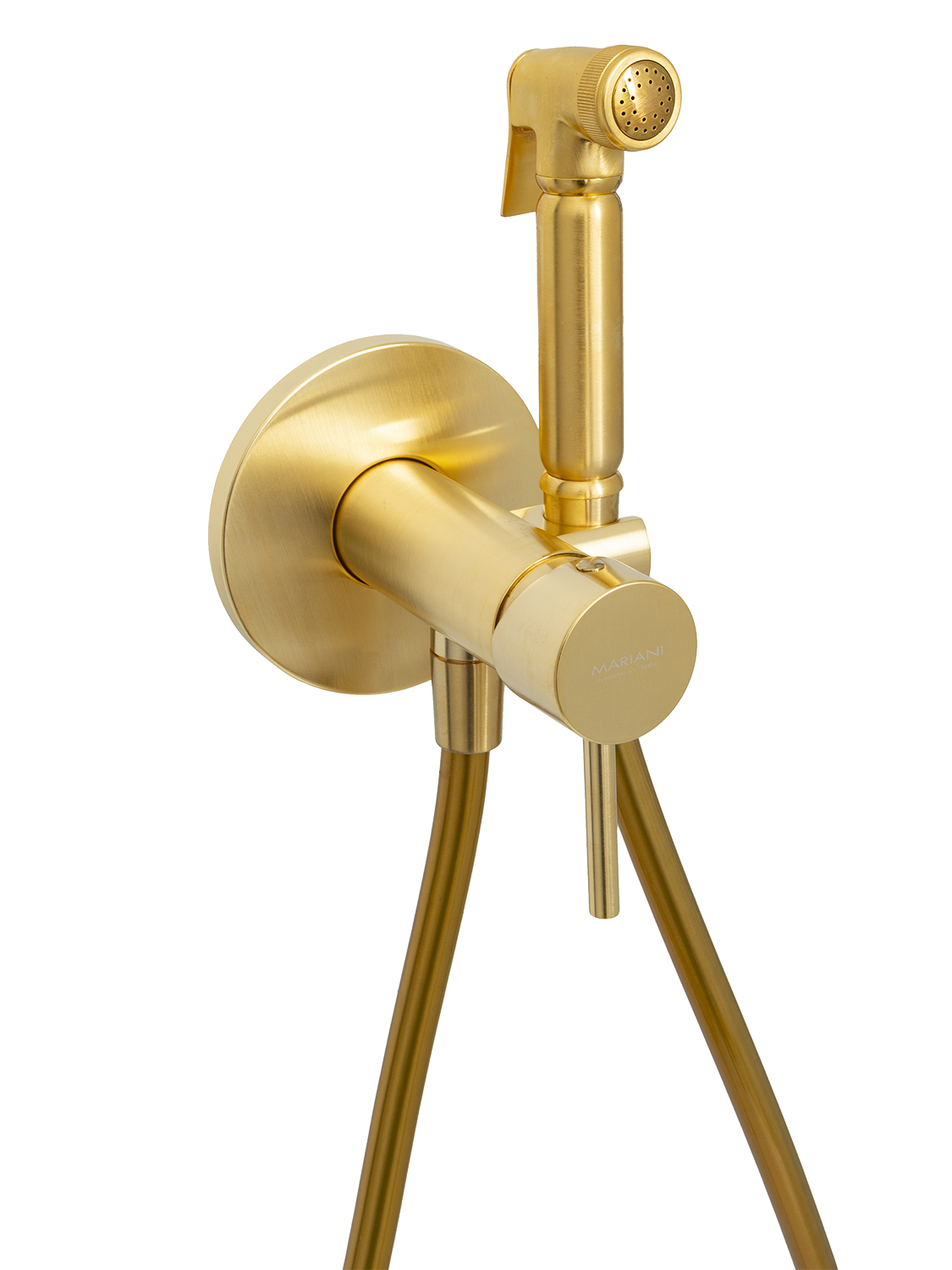 Гигиенический душ со смесителем Mariani Next B22185NXW, золото брашированное