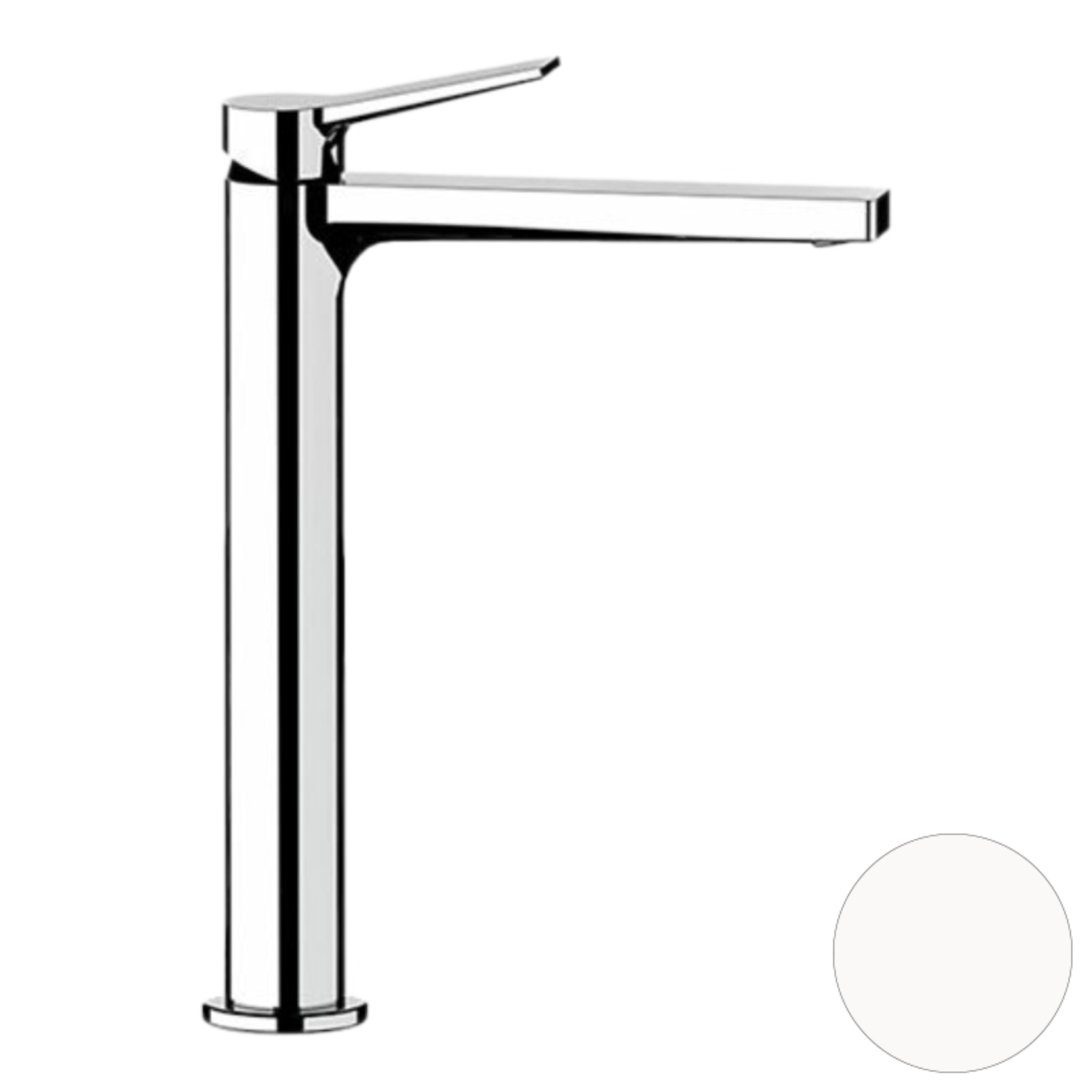 Смеситель для раковины Remer Slash SL11LBO, белый матовый