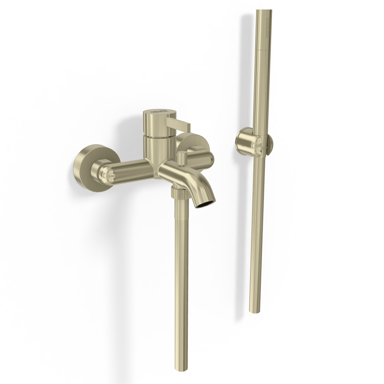 Смеситель для ванны Remer Metrica MC02NZ, никель брашированный PVD