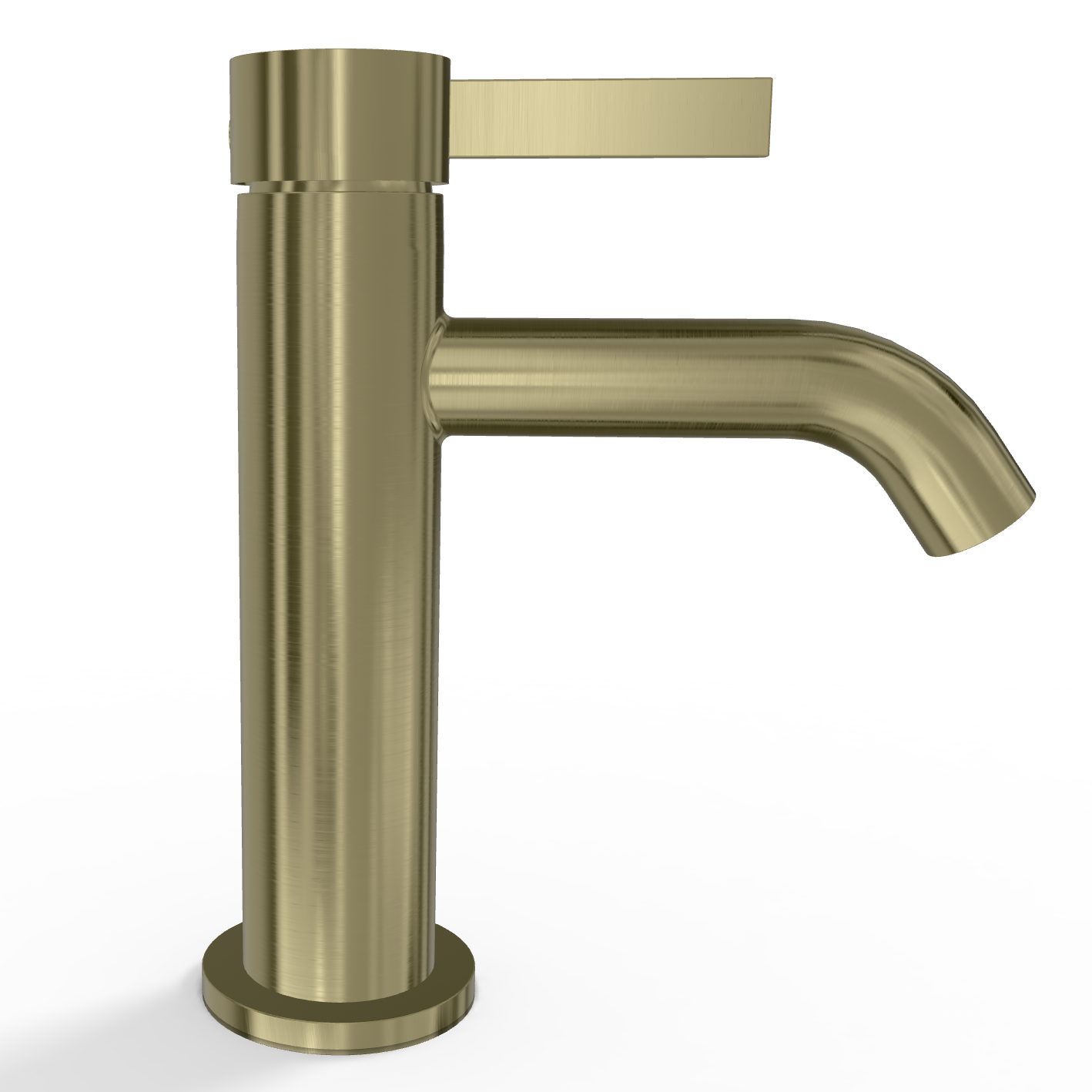 Смеситель для раковины Remer Metrica MC12CH, шампань брашированная PVD