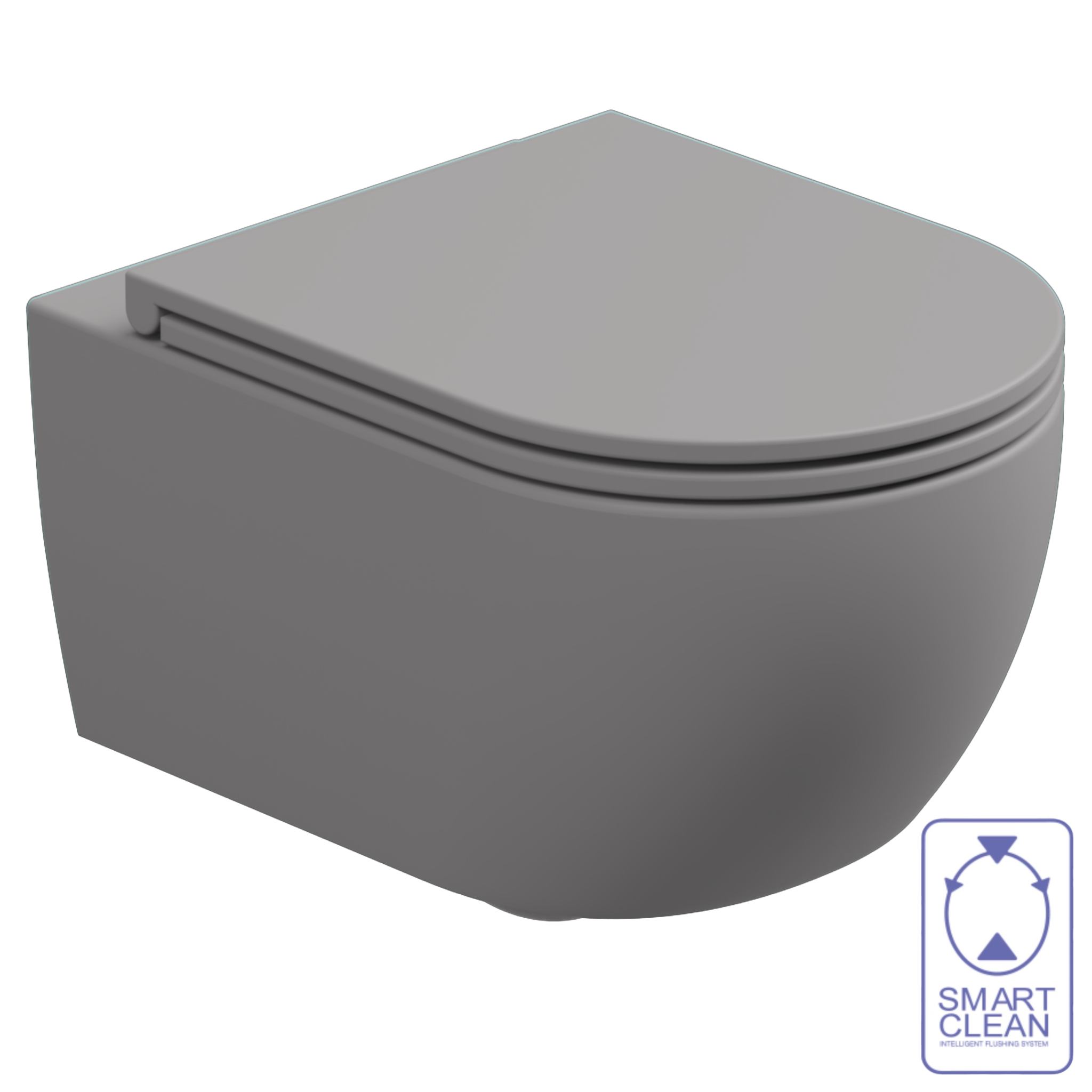 Чаша подвесного унитаза биколор GSG Ceramic Design Like LKWCSOBI000/038, Fumo Matt