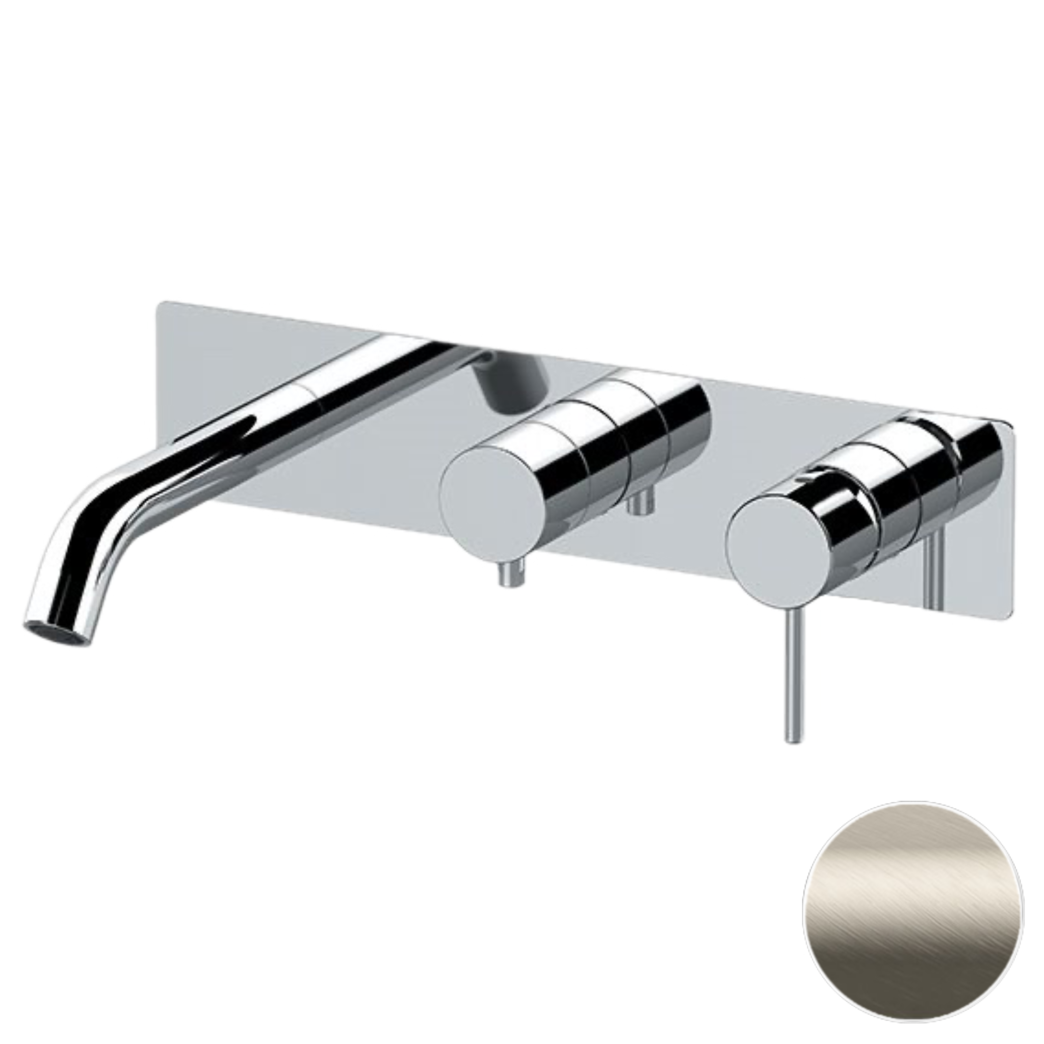 Смеситель для ванны Remer X Style X54D2WBXV, сталь