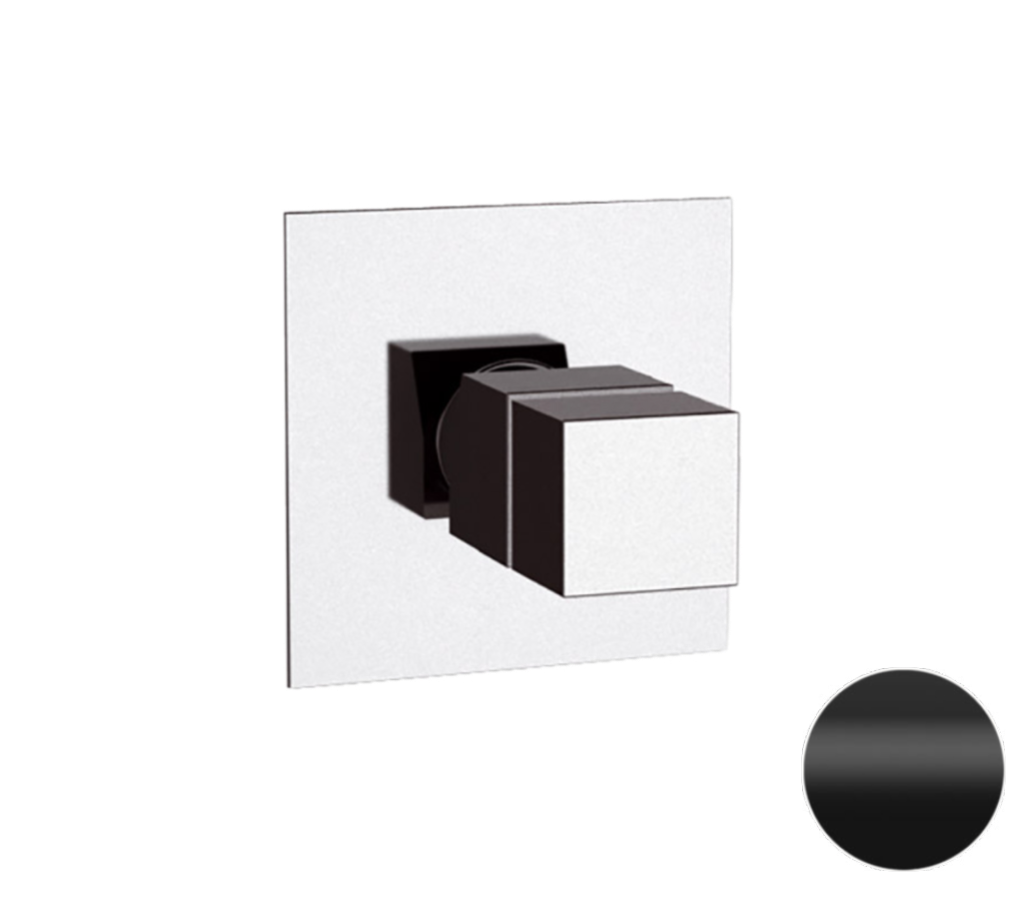 Смеситель термостатический для душа Remer Q-Elegance QT30KBNO, черный матовый