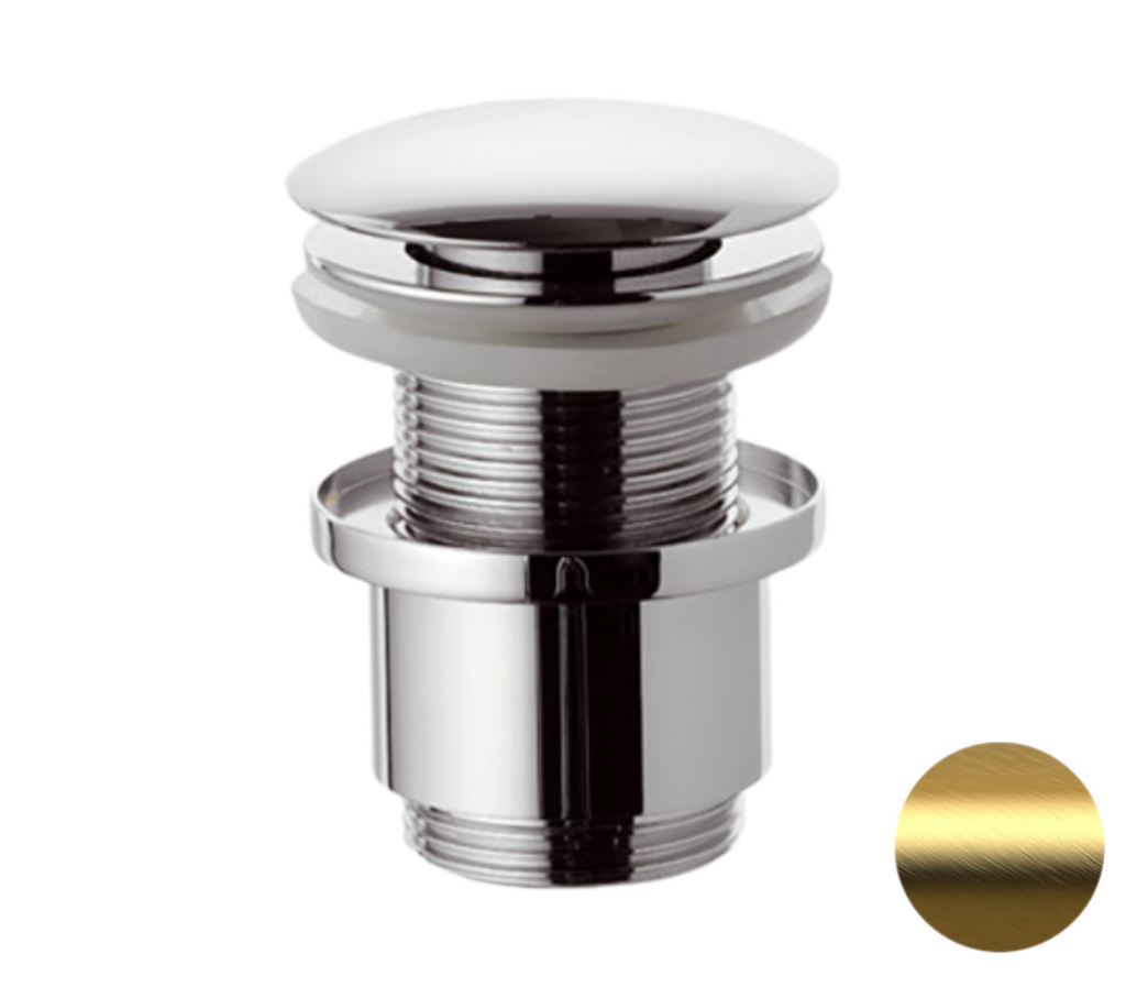 Донный клапан без перелива 1”1/4 Remer 904CC2114BG, золото брашированное