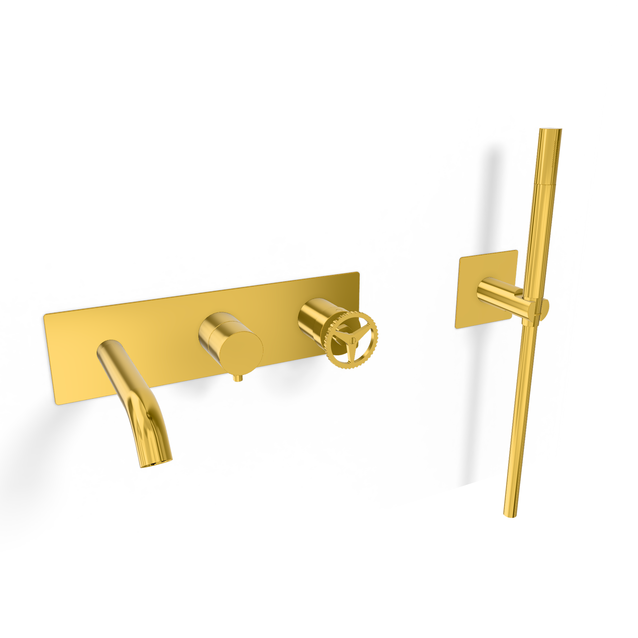 Смеситель для ванны Remer Chrono CH53D2WBDO, золото глянцевое