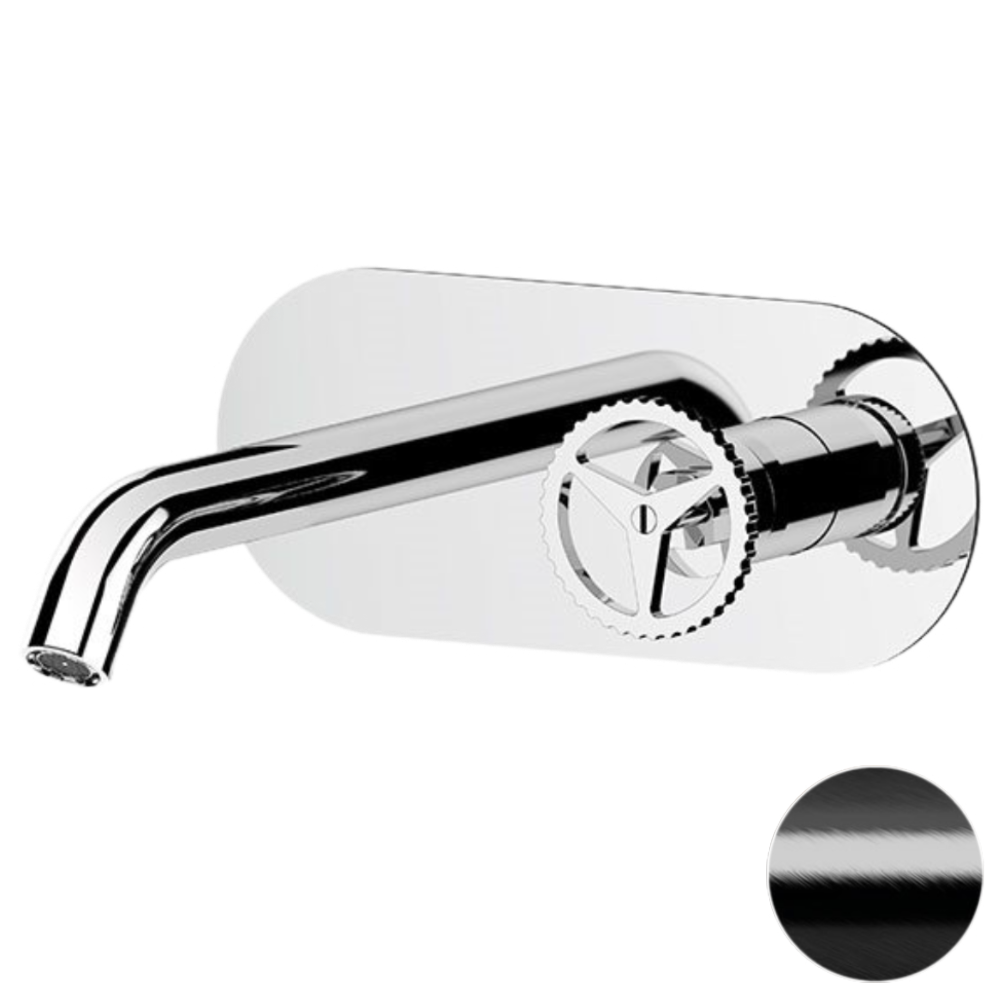 Смеситель для раковины Remer Chrono CH15WBCFP, черный брашированный хром