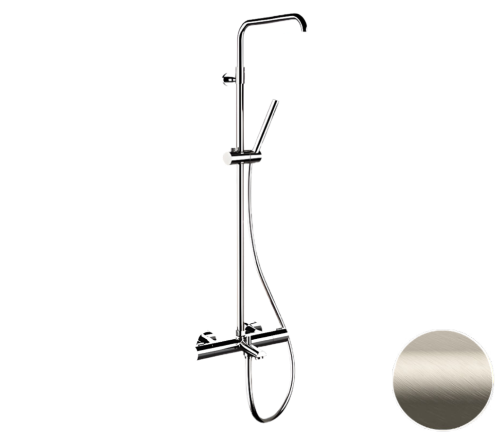 Душевая система термостатическая с изливом Remer Elegance EQ34A7MMSSOFXV, сталь