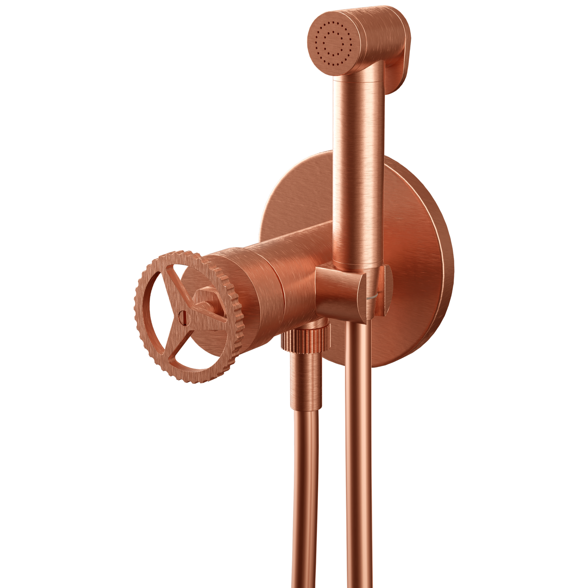 Гигиенический душ со смесителем Remer Chrono CH65WRP, медь брашированная