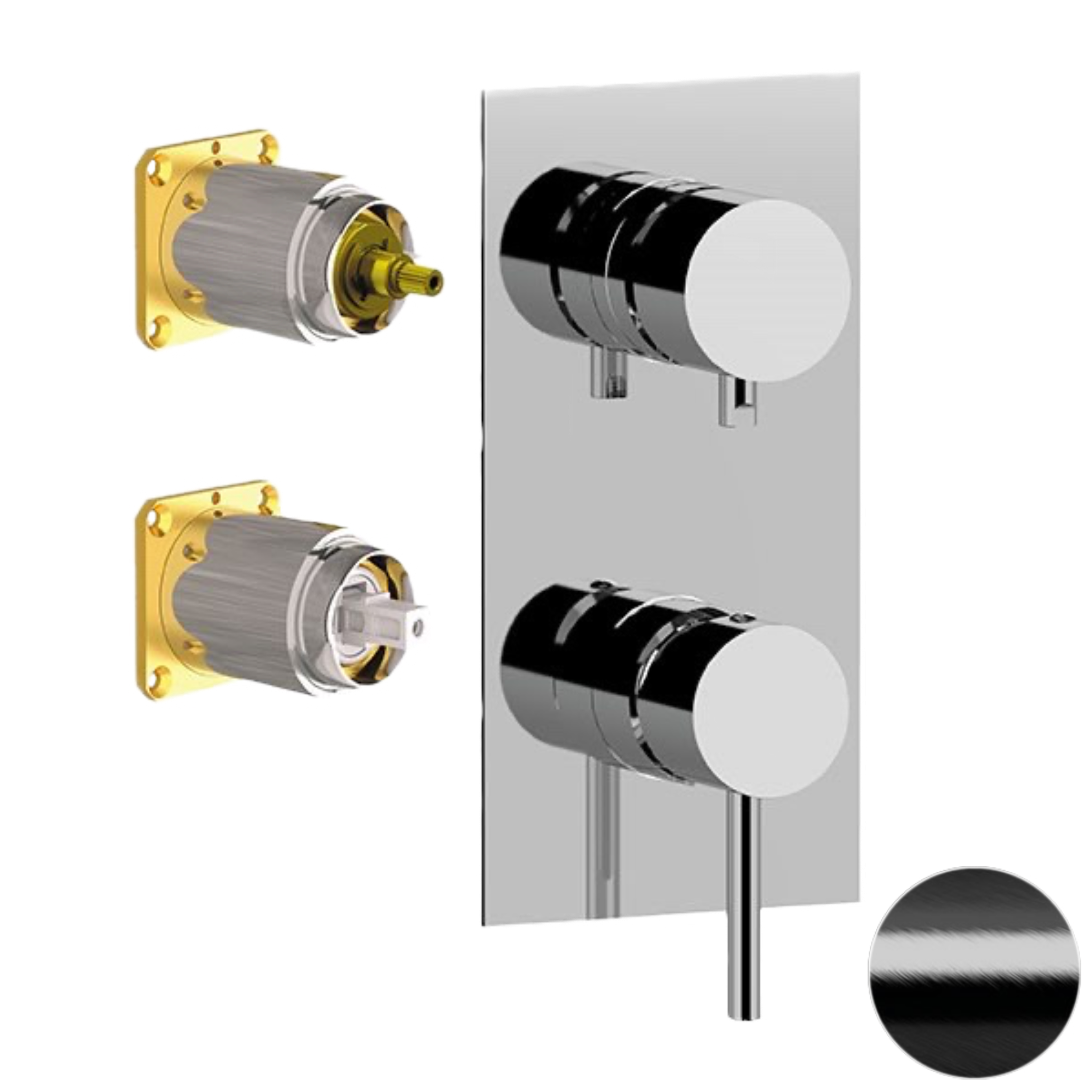 Смеситель для душа Remer X Style X93QKBCFP, черный брашированный хром