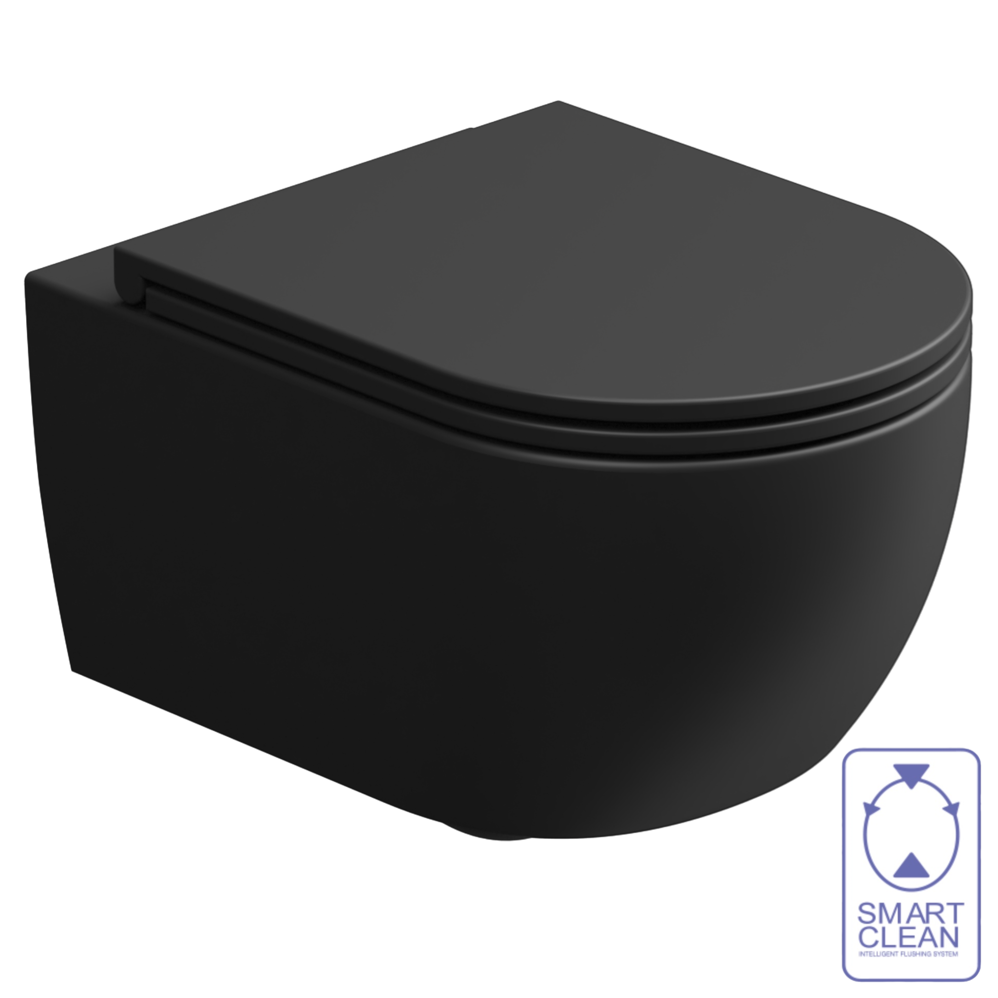 Чаша подвесного унитаза биколор GSG Ceramic Design Like LKWCSOBI000/003, White/Black Matt