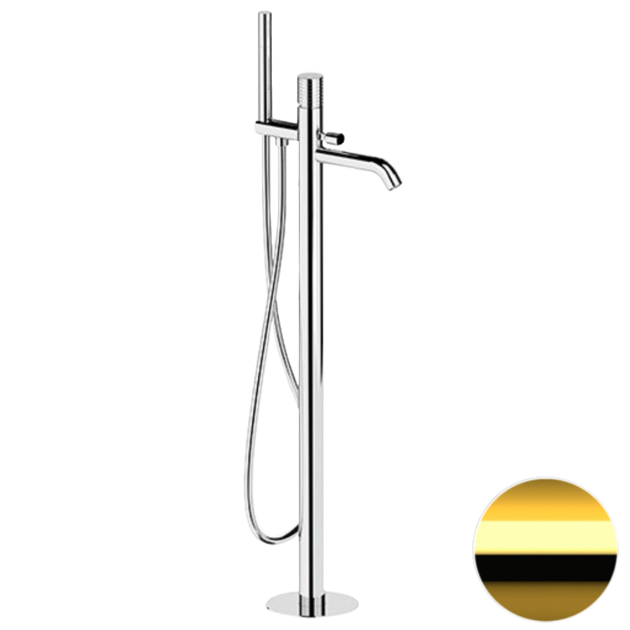 Смеситель для ванны Remer Celebrity CEC08DO, золото глянцевое