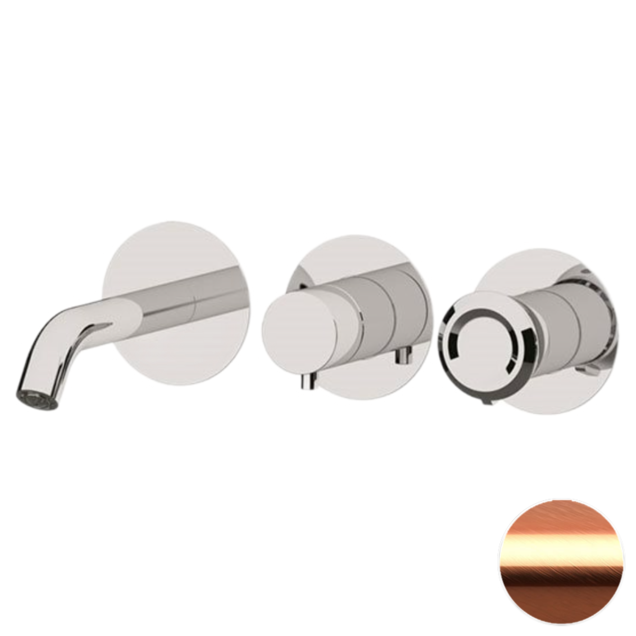 Смеситель для ванны Remer Element ET54D3PWBRP, медь брашированная