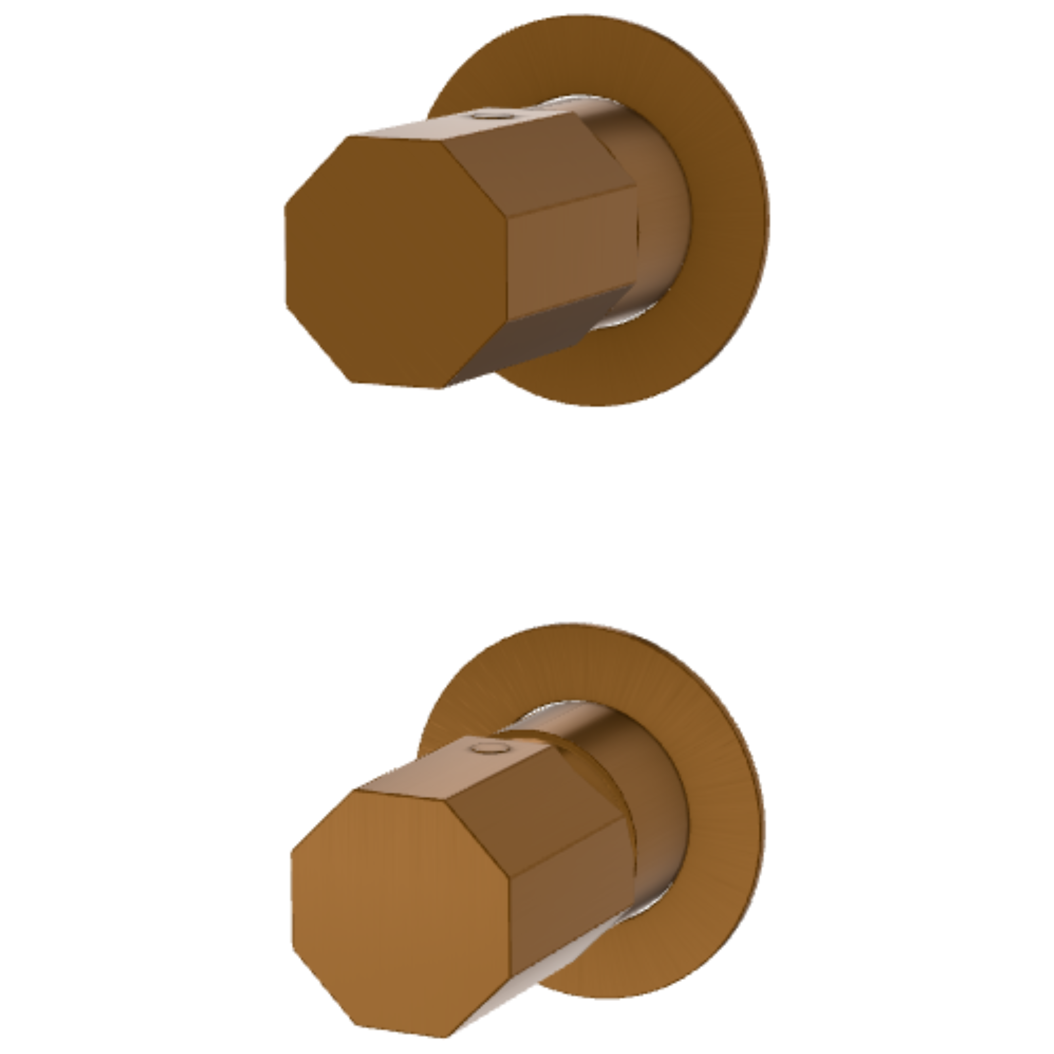 Смеситель для душа Remer Ottagono ON93PWBCU, медь брашированная PVD