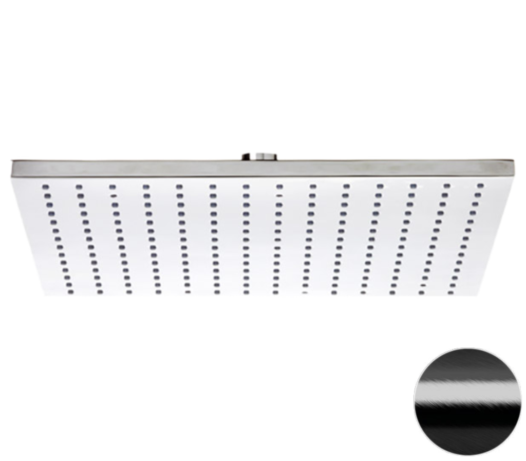 Верхний душ с шарнирным соединением 30 см Remer 359SSLCFPX, черный брашированный хром