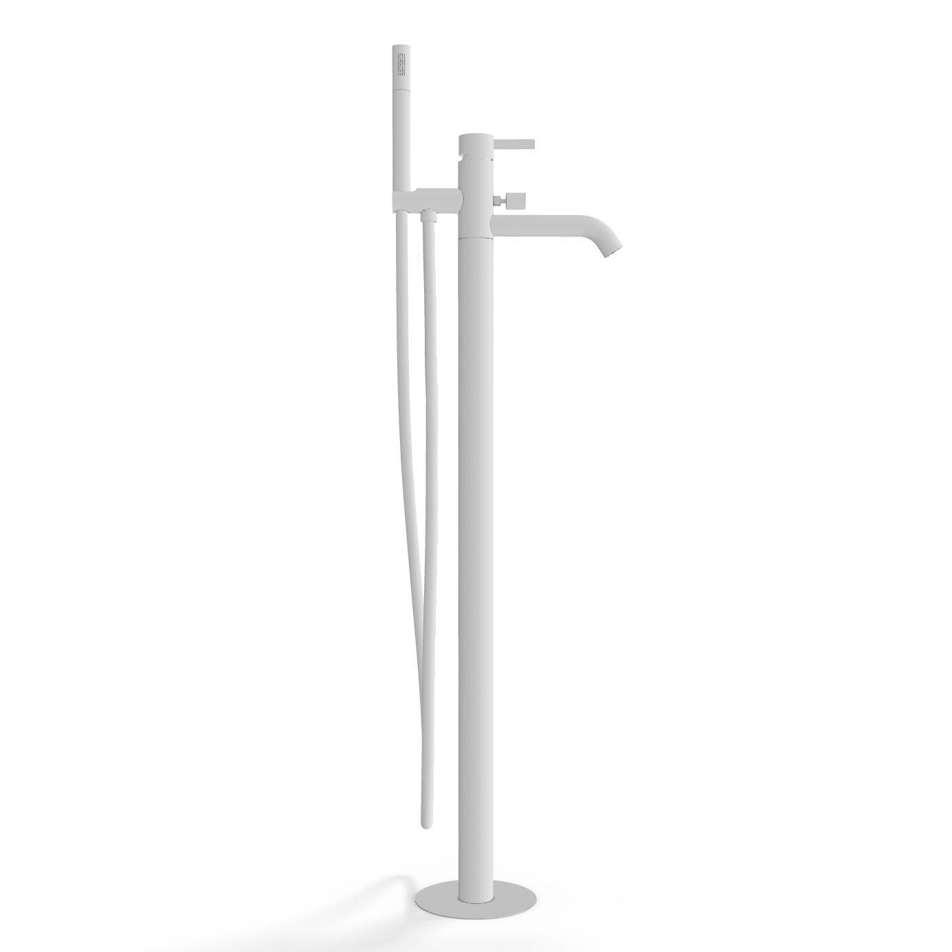 Смеситель для ванны Remer Metrica MC08BO, белый матовый