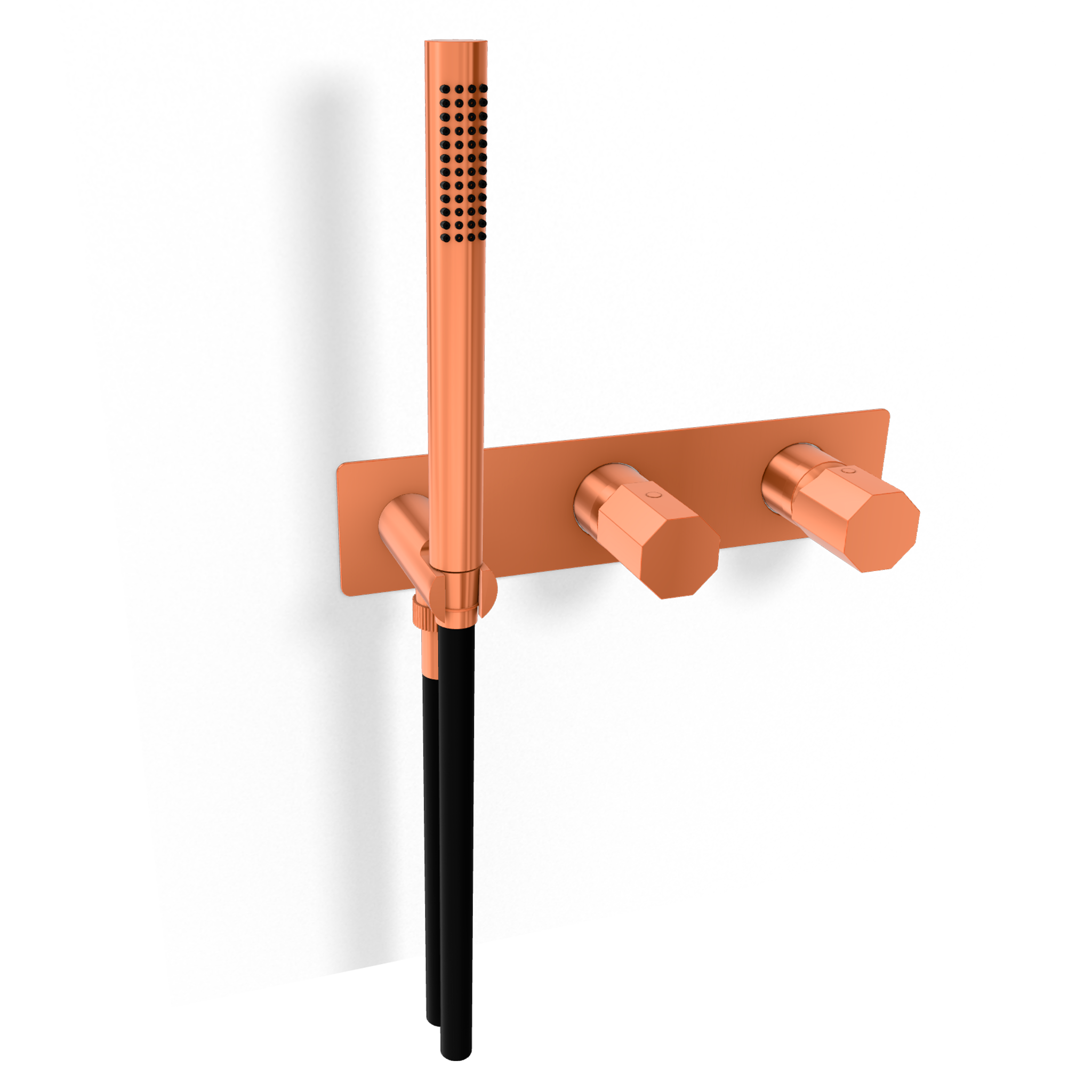 Смеситель для душа Remer Ottagono ON97D3WBRP, медь брашированная