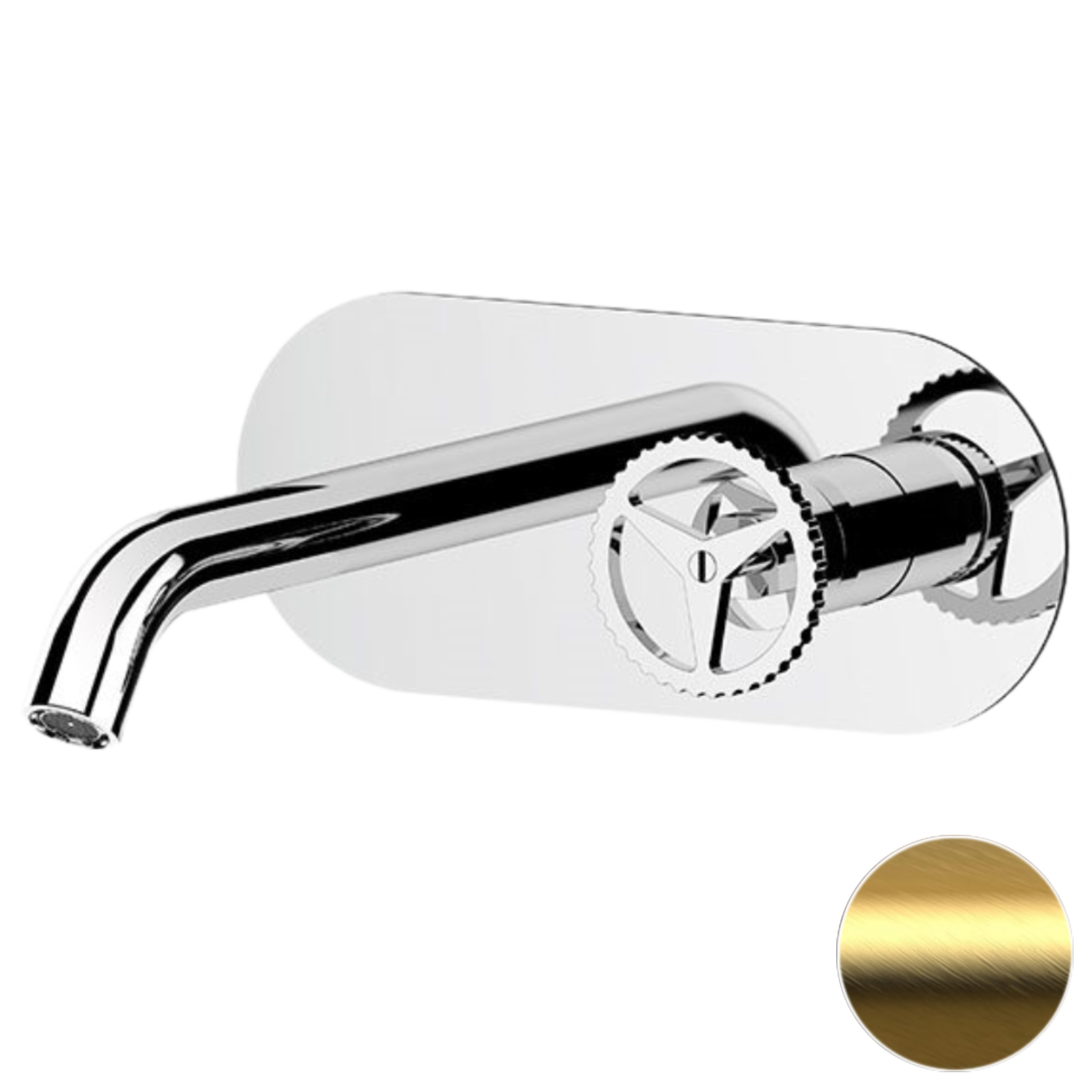 Смеситель для раковины Remer Chrono CH15LWBBG, золото брашированное