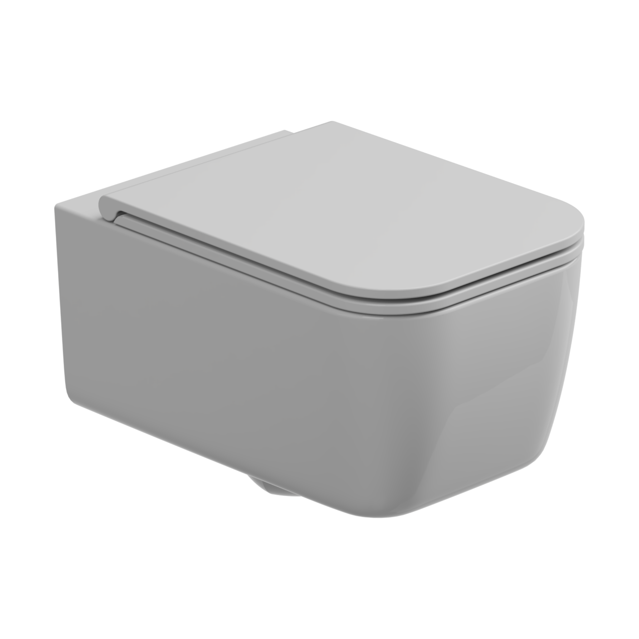 Комплект: Подвесной унитаз с крышкой и креплением GSG Ceramic Design Brio BRWCSO000+BRCOPRSLTICR000+ACS40EX, белый глянцевый 