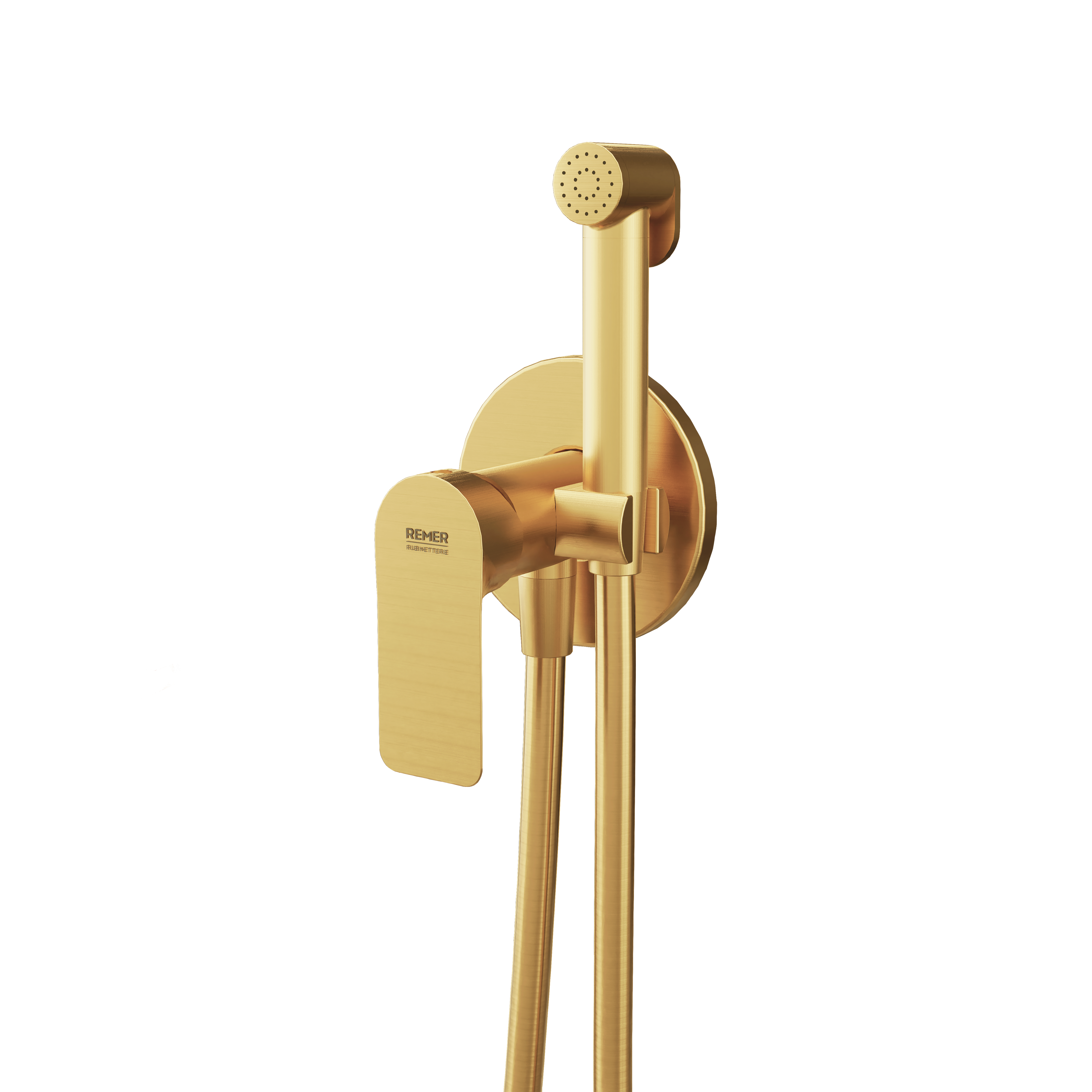 Гигиенический душ со смесителем Remer Infinity I65WBG, золото брашированное