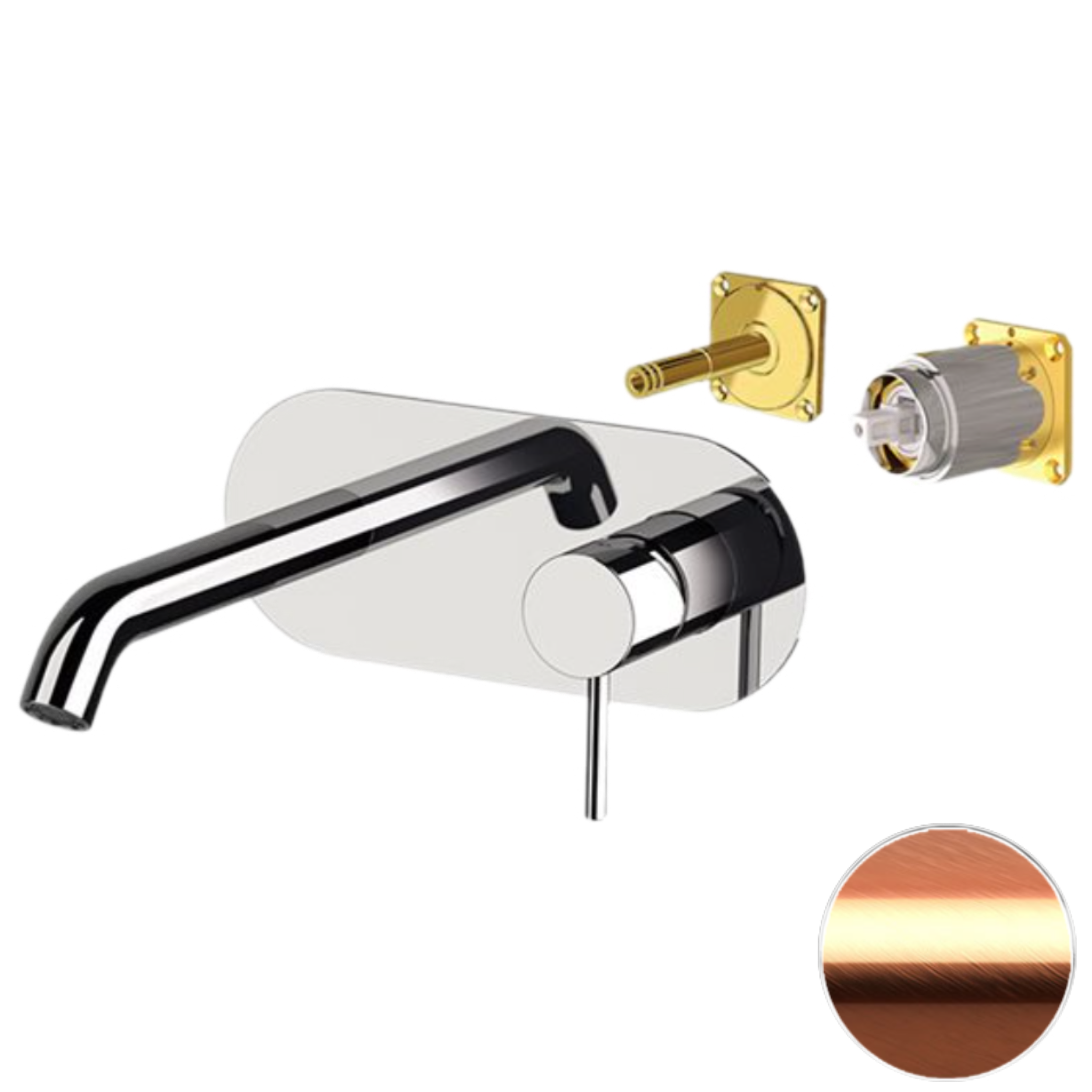 Смеситель для раковины Remer X Style X15KBRP, медь брашированная