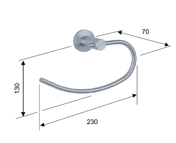 Полотенцедержатель Remer Minimal INOX Mi44INOXCR, нержавеющая сталь