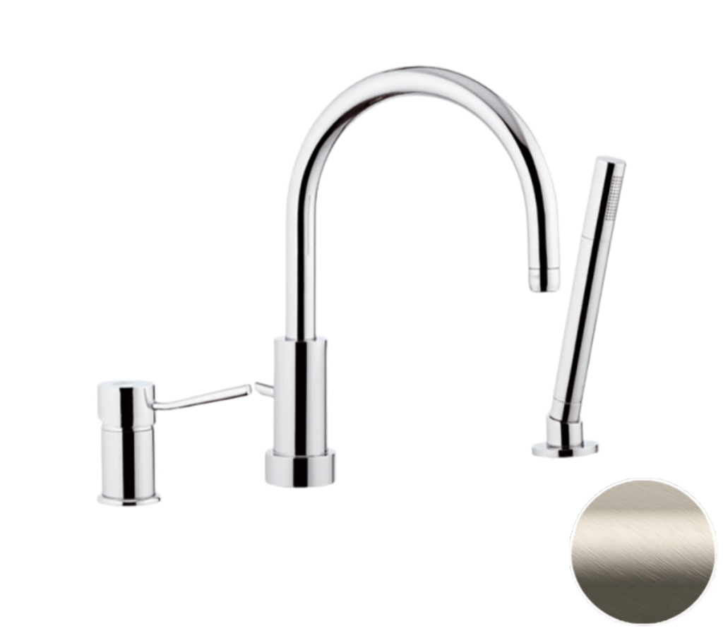 Смеситель для ванны Remer Minimal N072XV, сталь