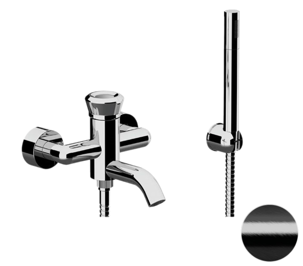 Смеситель для ванны Remer Element ET02CFP, черный брашированный хром