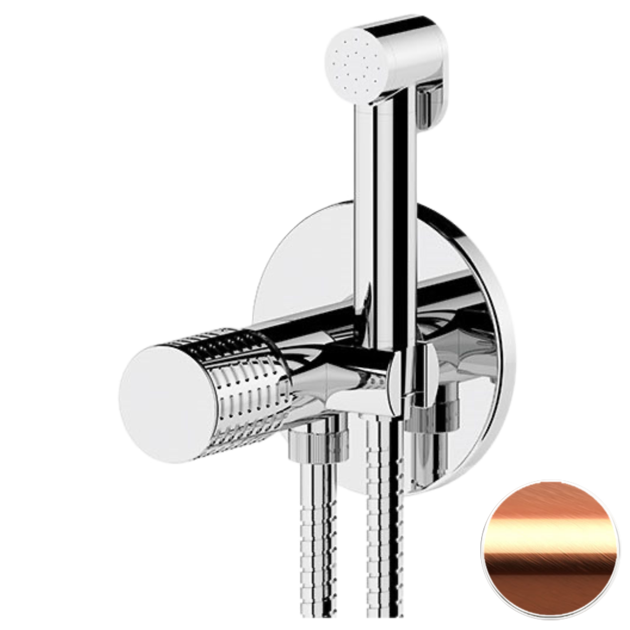 Гигиенический душ со смесителем Remer Celebrity CEC65WRP, медь брашированная