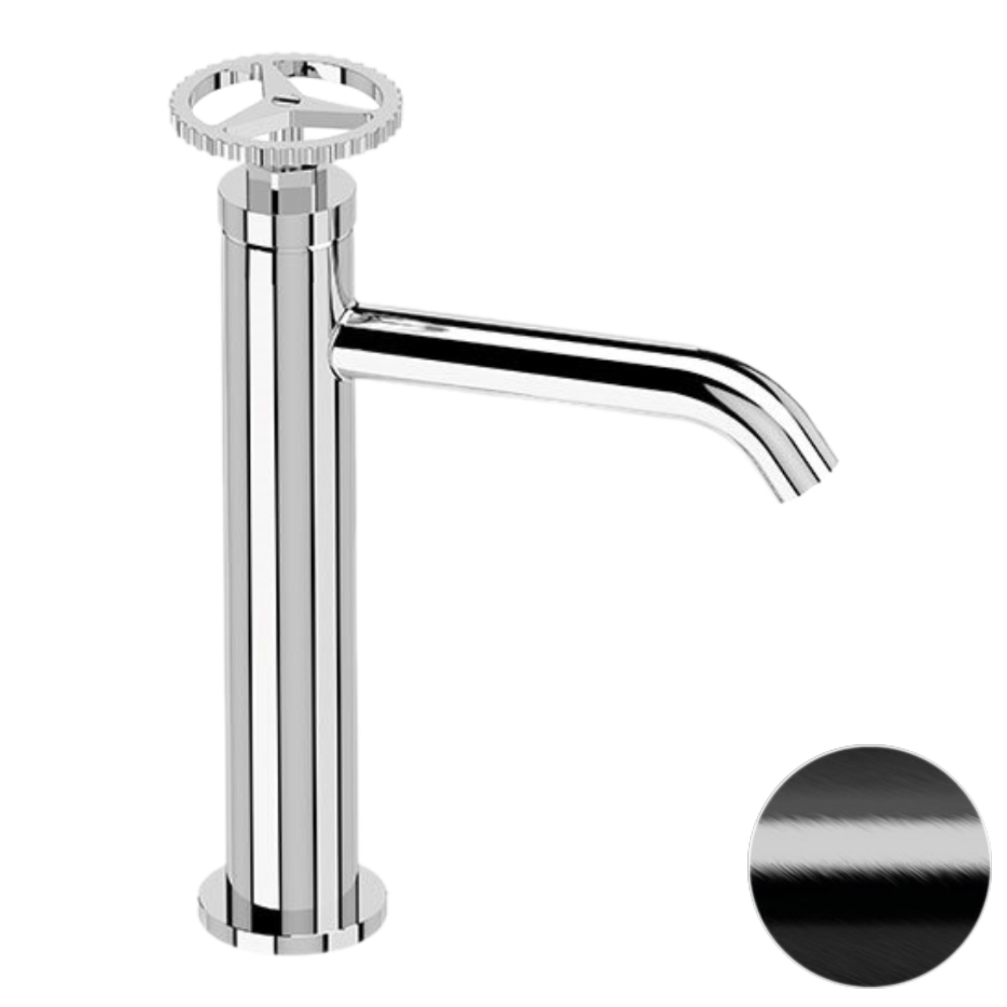 Смеситель для раковины Remer Chrono CH12ACFP, черный брашированный хром