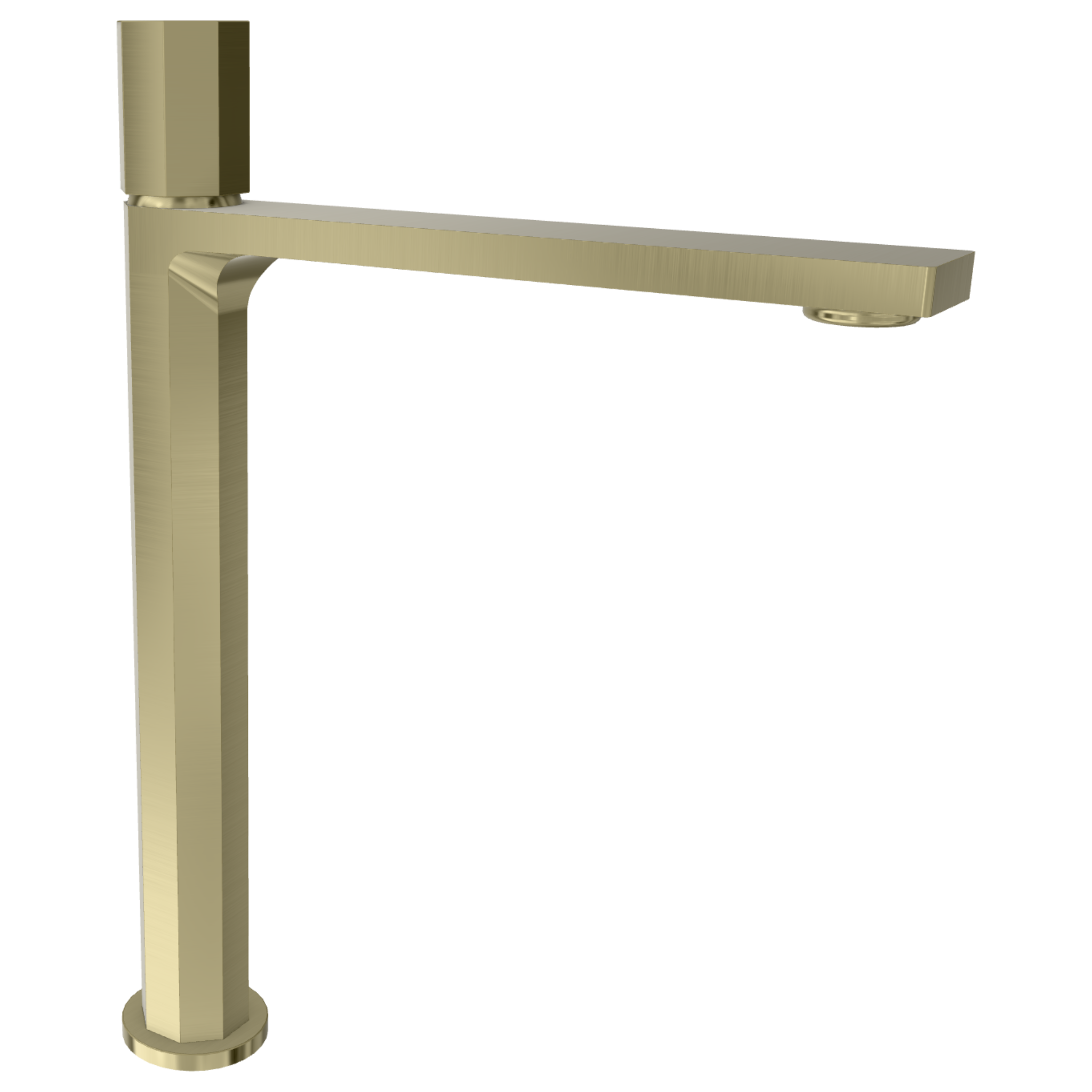 Смеситель для раковины Remer Ottagono ON11LXLCH, шампань брашированная PVD