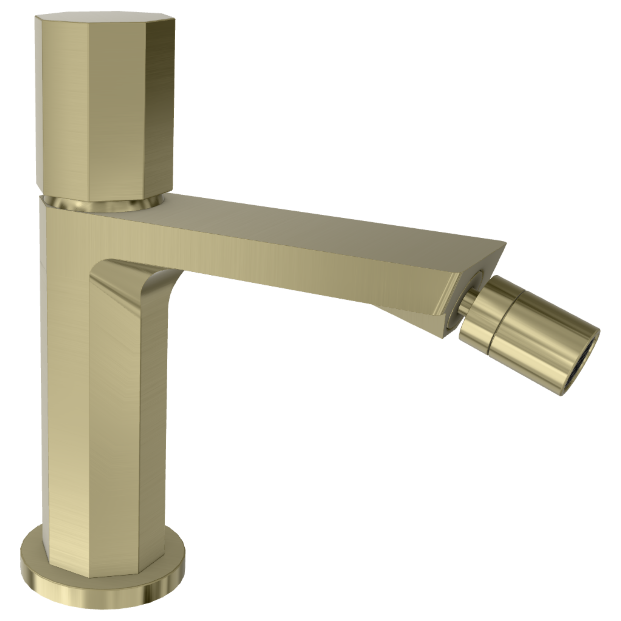 Смеситель для биде Remer Ottagono ON20CCCH, шампань брашированная PVD