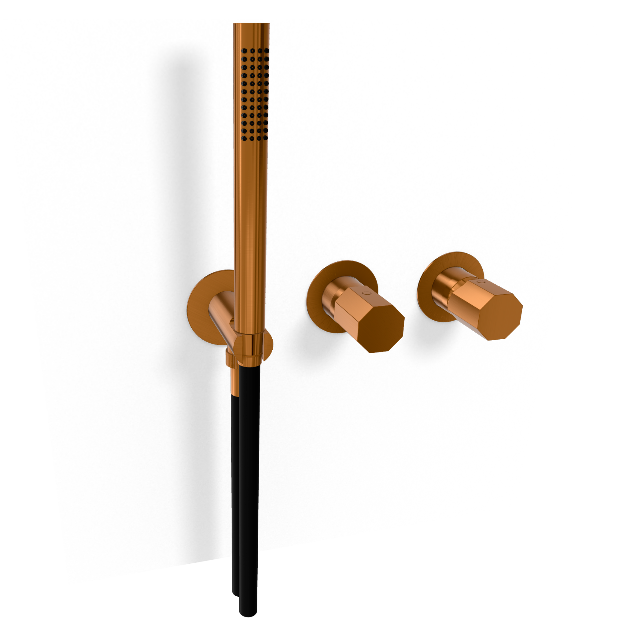 Смеситель для душа Remer Ottagono ON97D3PWBCU, медь брашированная PVD