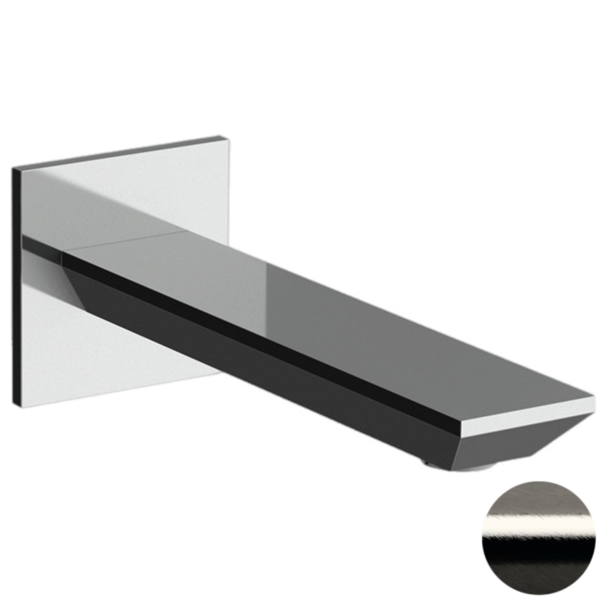 Излив настенный 18 см Remer Edge 91EGNP, никель брашированный