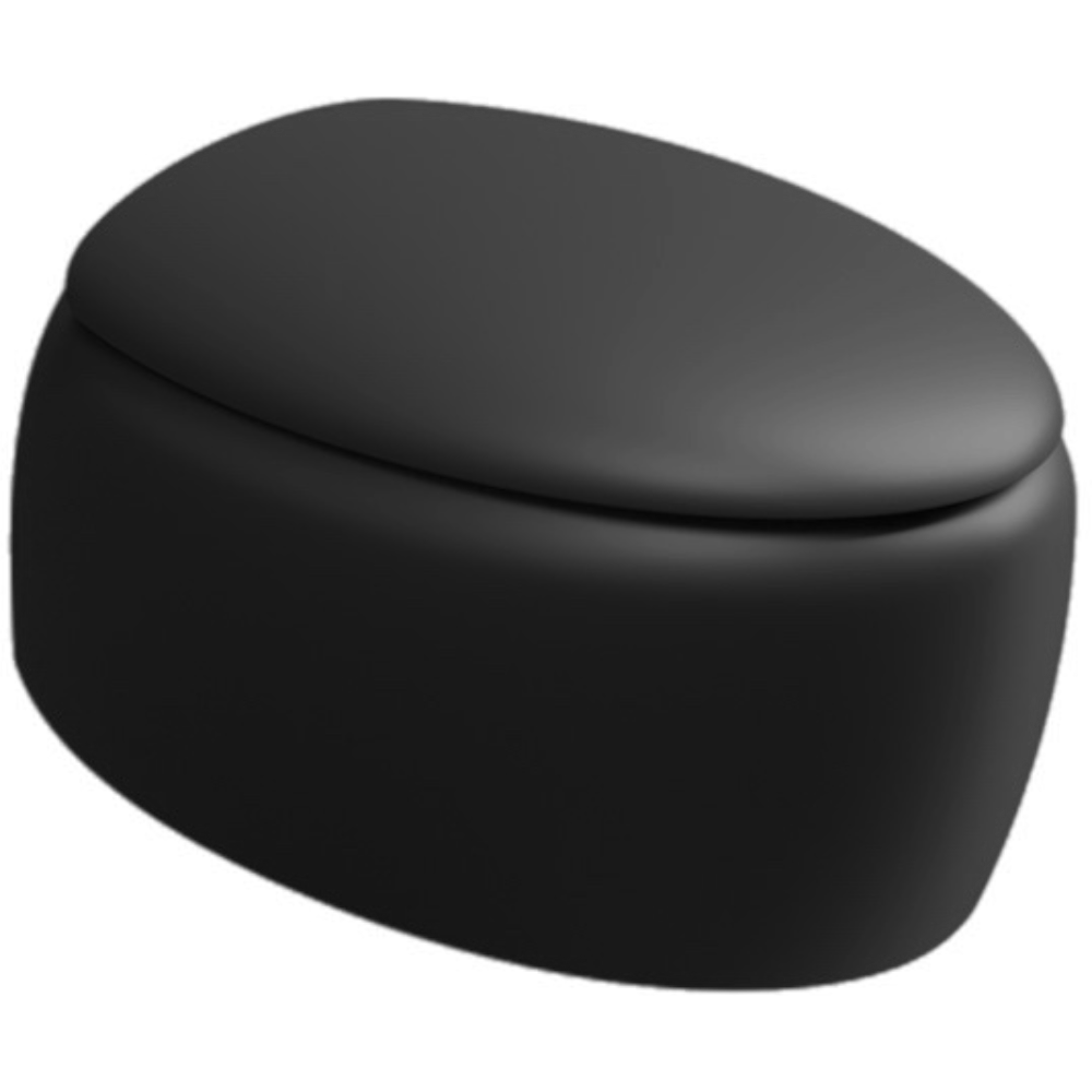 Чаша подвесного унитаза GSG Ceramic Design Touch TOWCSOSC003, черный матовый