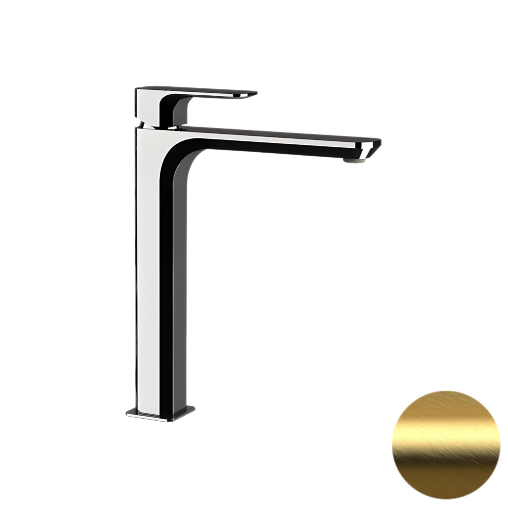 Смеситель для раковины Daniel Tiara TA607BDP, золото брашированное