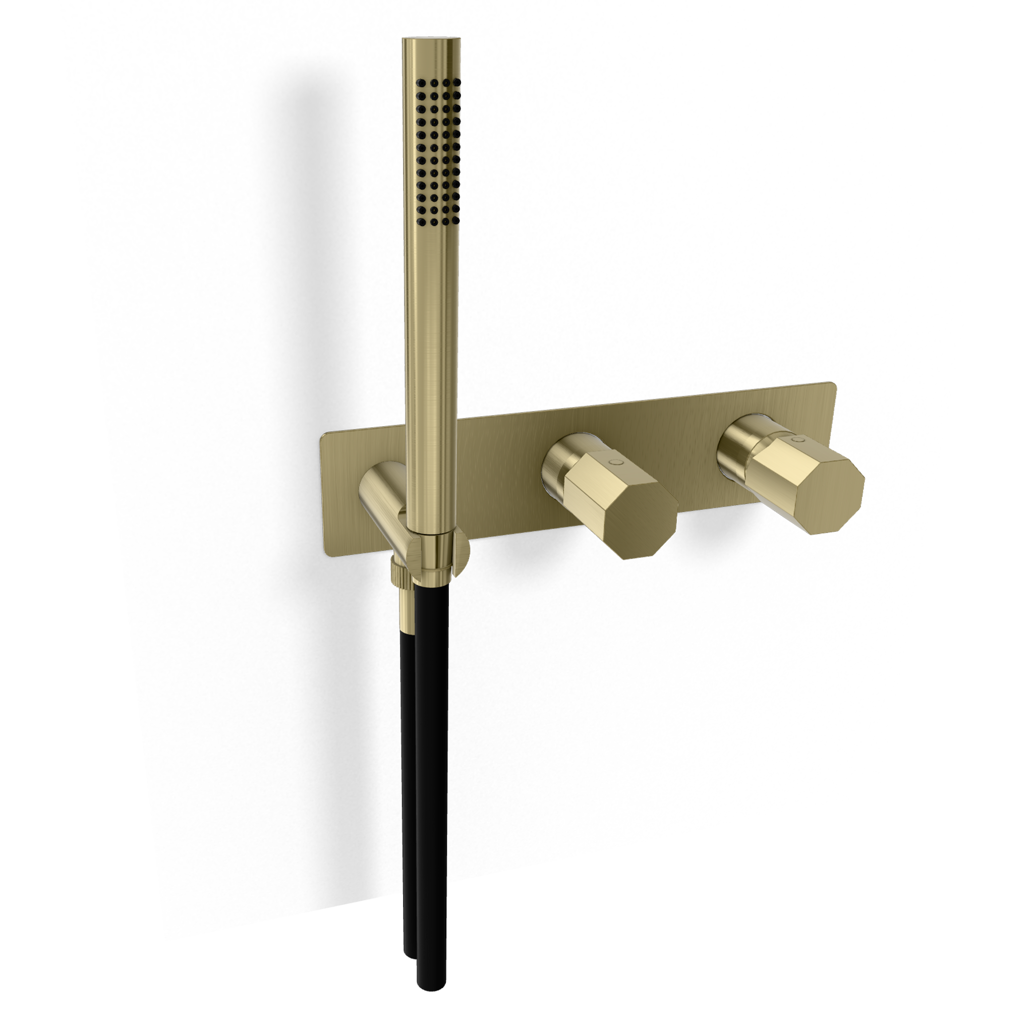 Смеситель для душа Remer Ottagono ON97D3WBCH, шампань брашированная PVD